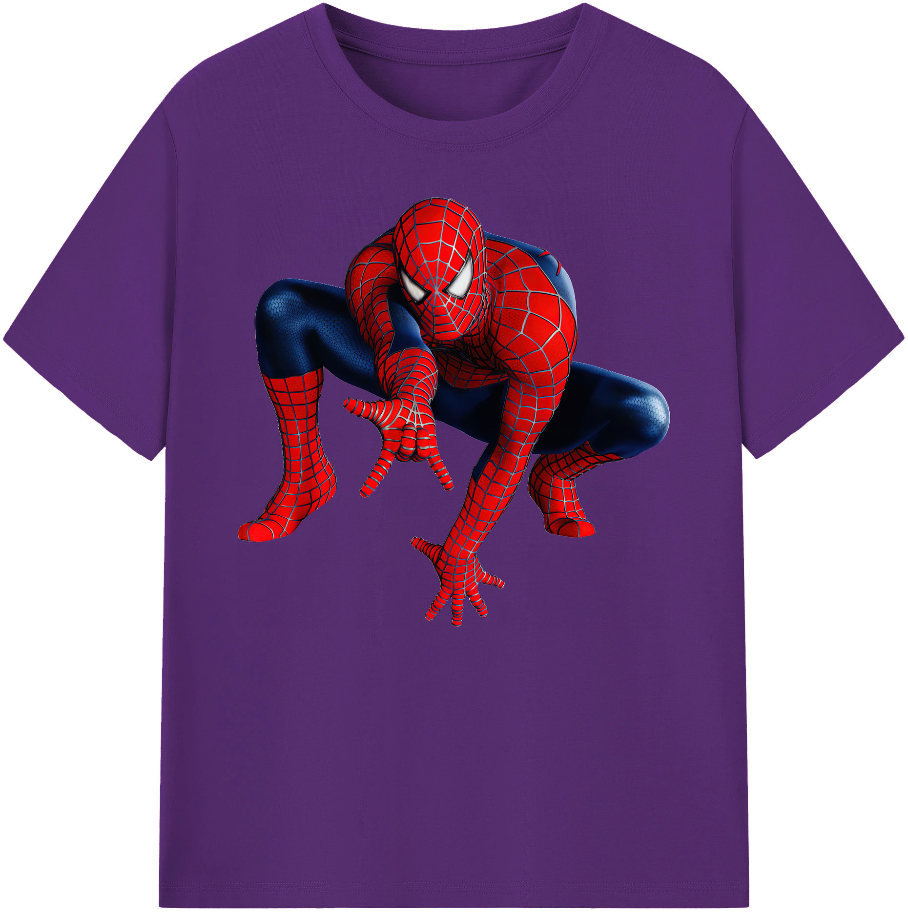 （画像用） Spider Man スパイダーマン 綿100％ メンズ半袖Tシャツ｜肌触りやわらか＆通気性