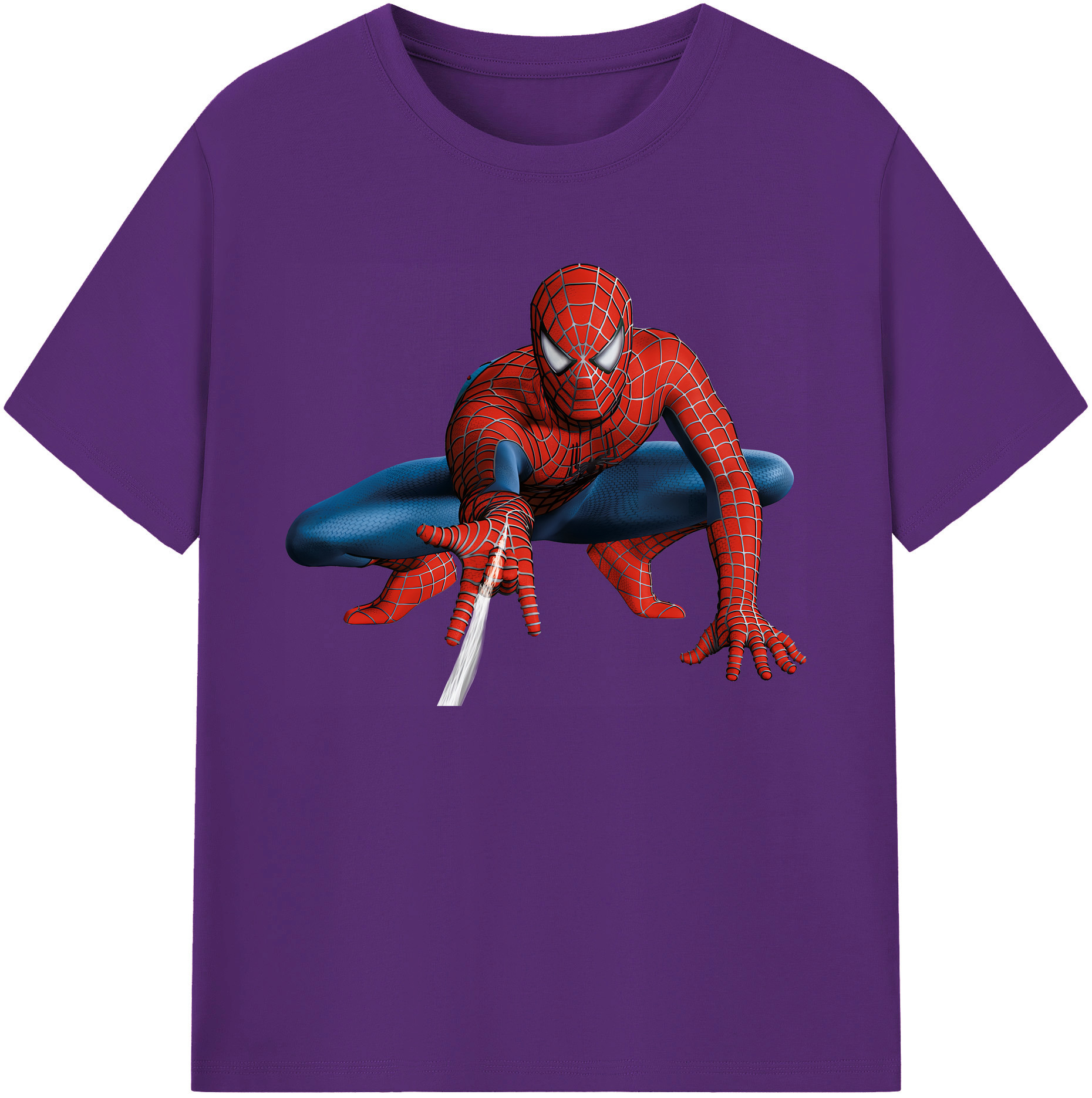 （画像用） Spider Man スパイダーマン 綿100％ メンズ半袖Tシャツ｜肌触りやわらか＆通気性