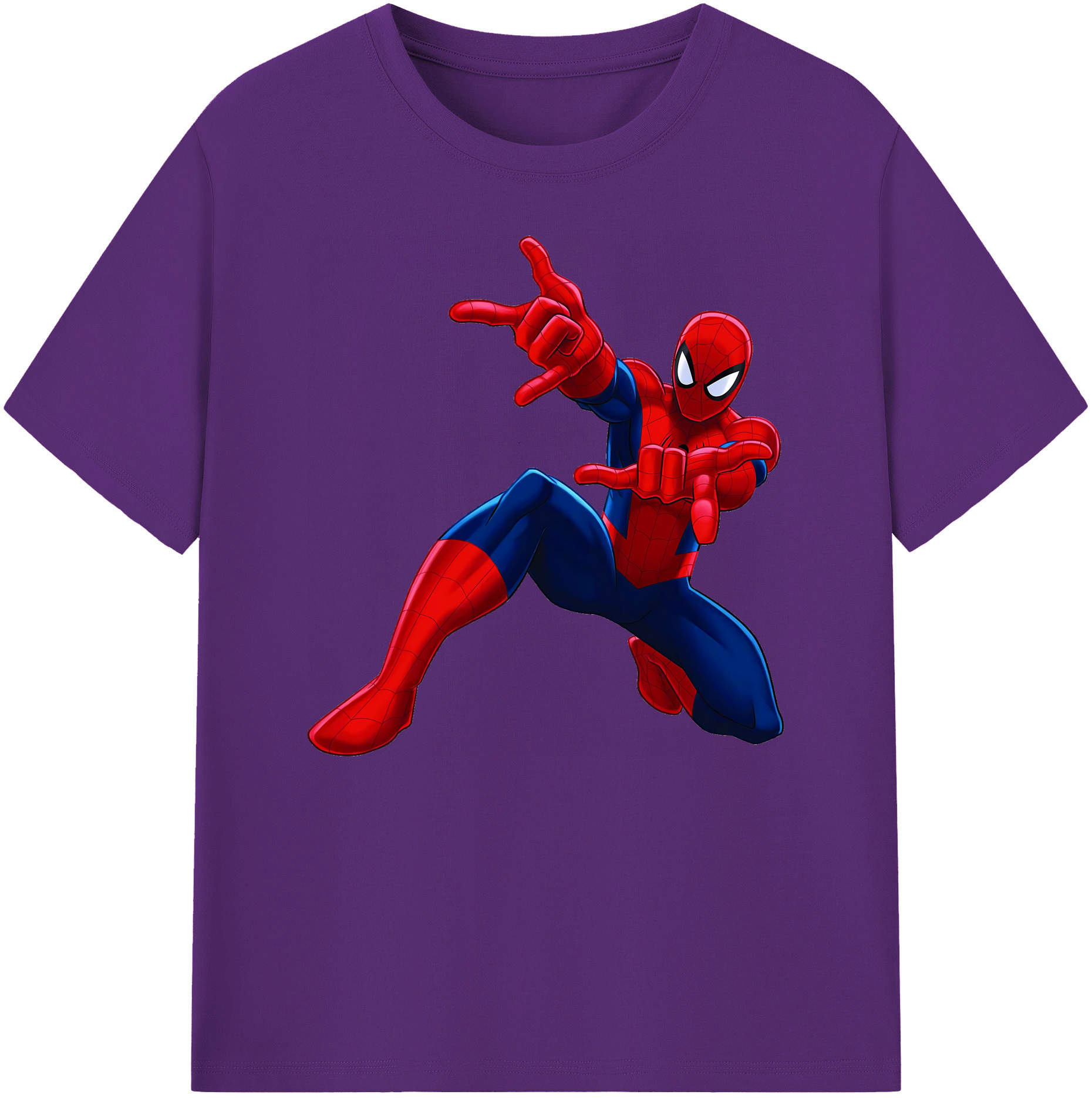 （画像用） Spider Man スパイダーマン 綿100％ メンズ半袖Tシャツ｜肌触りやわらか＆通気性