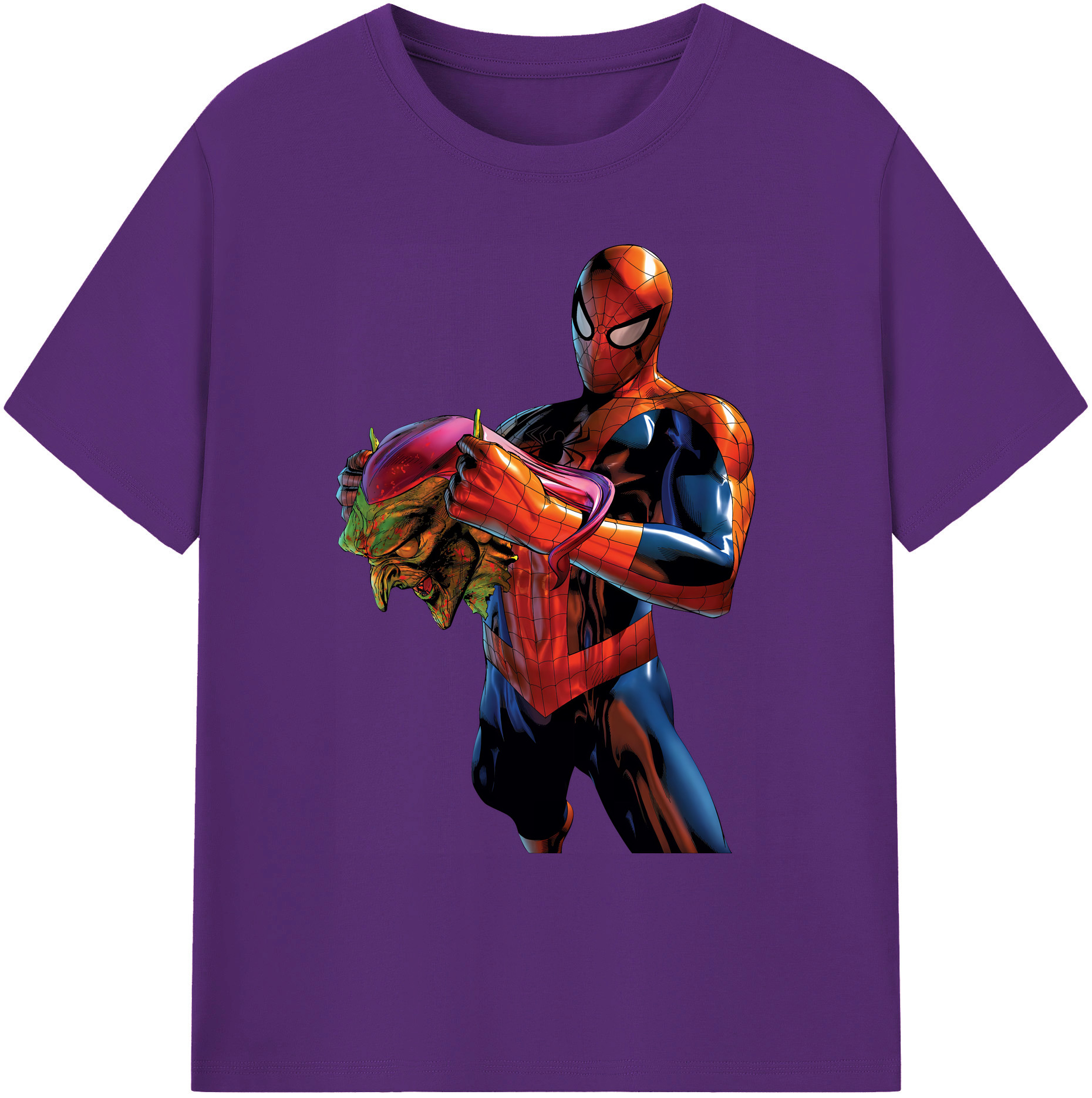 （画像用） Spider Man スパイダーマン 綿100％ メンズ半袖Tシャツ｜肌触りやわらか＆通気性