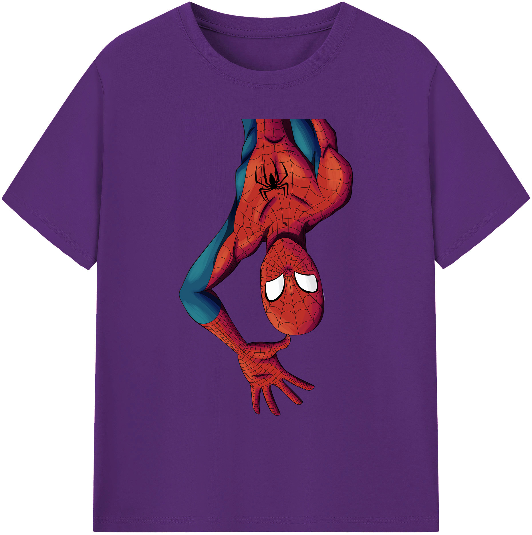 （画像用） Spider Man スパイダーマン 綿100％ メンズ半袖Tシャツ｜肌触りやわらか＆通気性