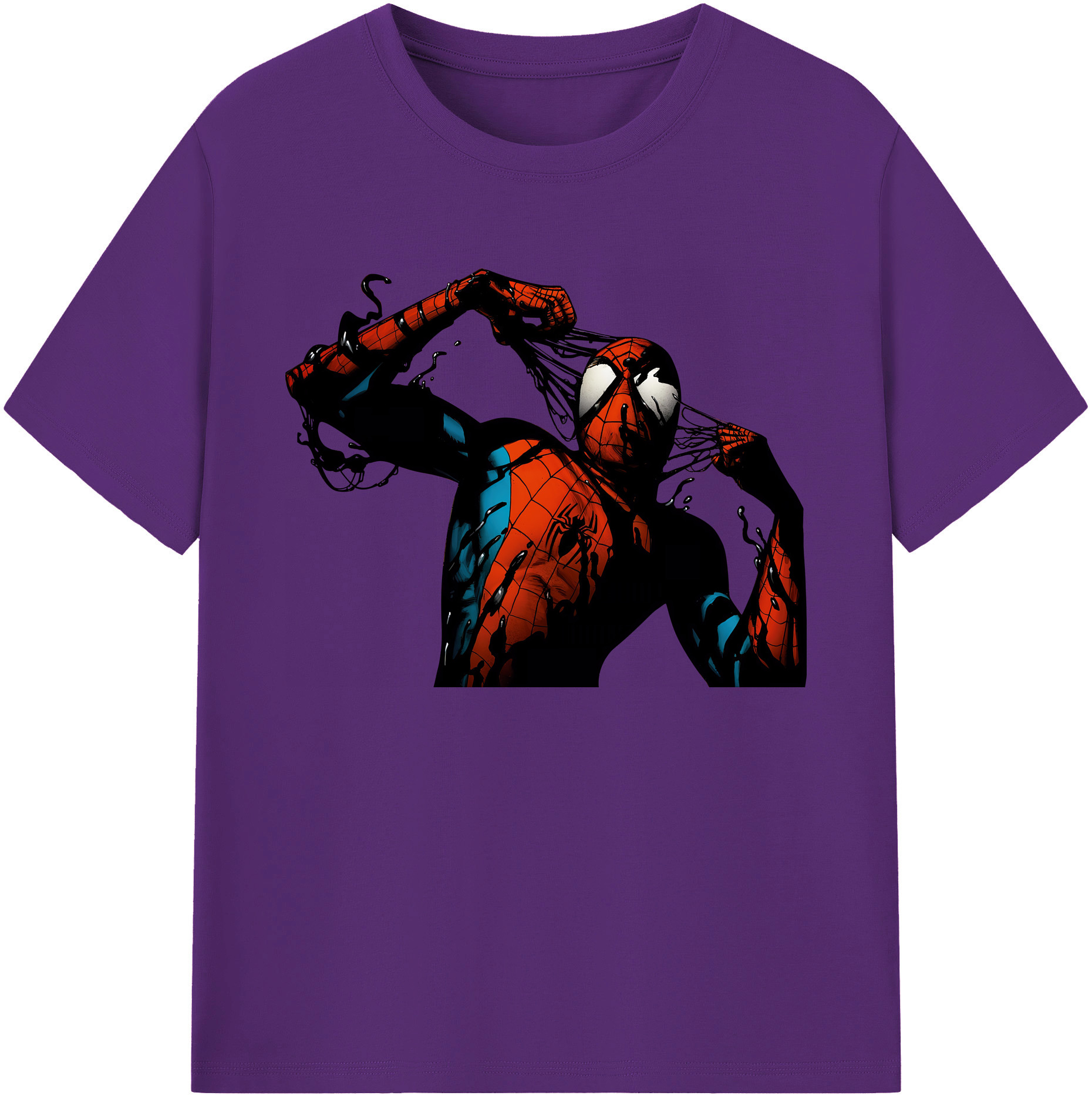 （画像用） Spider Man スパイダーマン 綿100％ メンズ半袖Tシャツ｜肌触りやわらか＆通気性