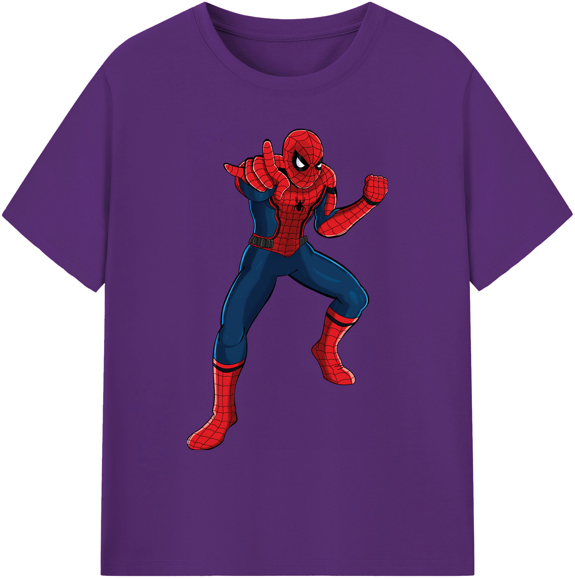 （画像用） Spider Man スパイダーマン 綿100％ メンズ半袖Tシャツ｜肌触りやわらか＆通気性