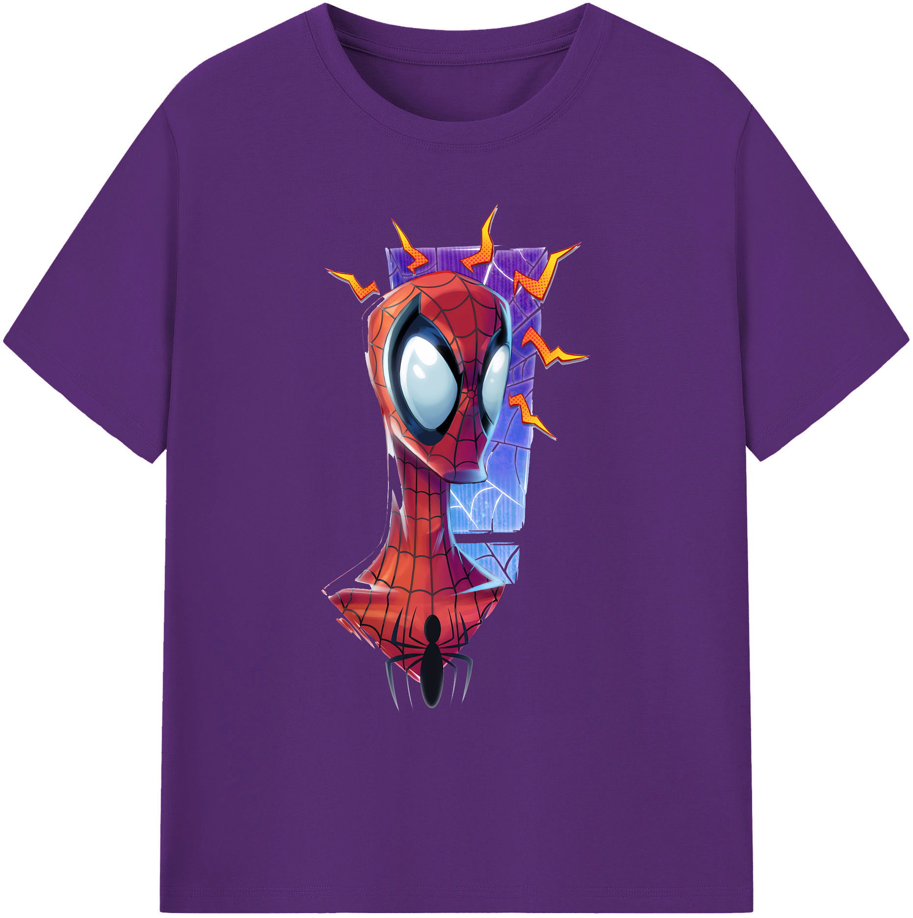 （画像用） Spider Man スパイダーマン 綿100％ メンズ半袖Tシャツ｜肌触りやわらか＆通気性
