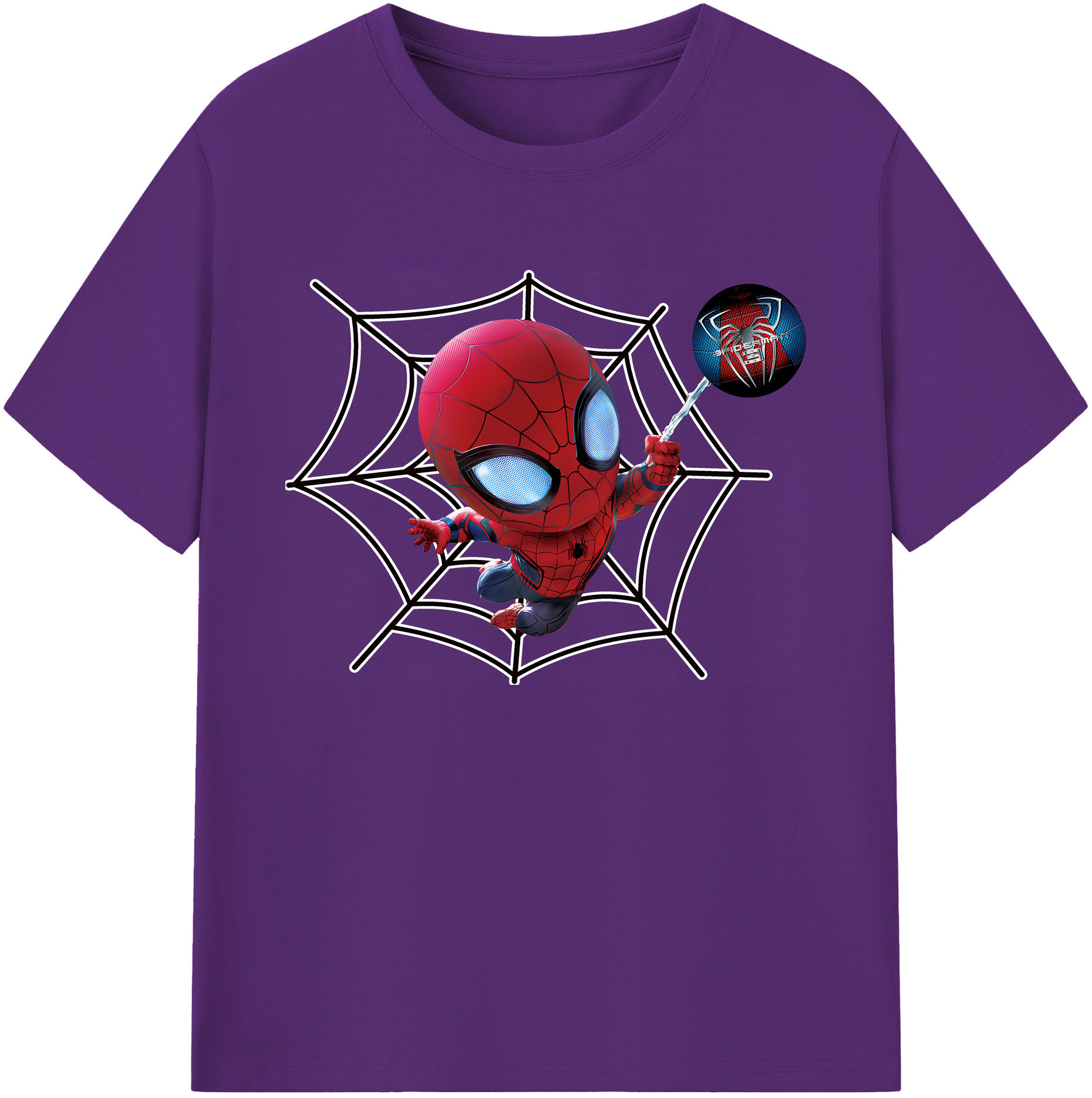 （画像用） Spider Man スパイダーマン 綿100％ メンズ半袖Tシャツ｜肌触りやわらか＆通気性