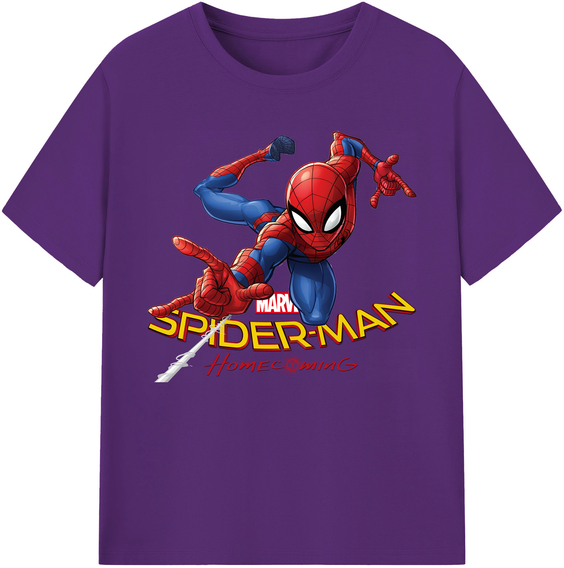 （画像用） Spider Man スパイダーマン 綿100％ メンズ半袖Tシャツ｜肌触りやわらか＆通気性