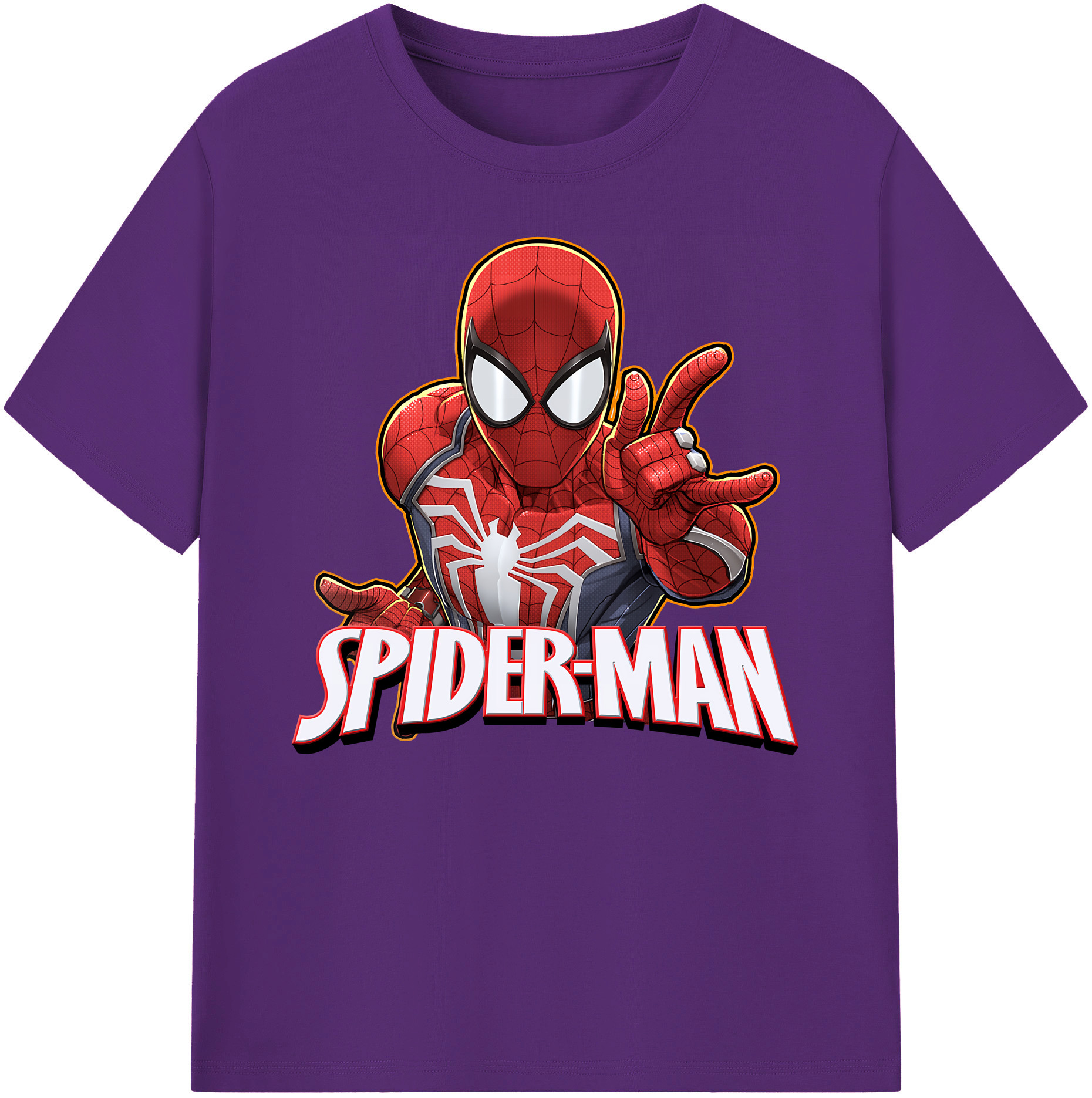 （画像用） Spider Man スパイダーマン 綿100％ メンズ半袖Tシャツ｜肌触りやわらか＆通気性