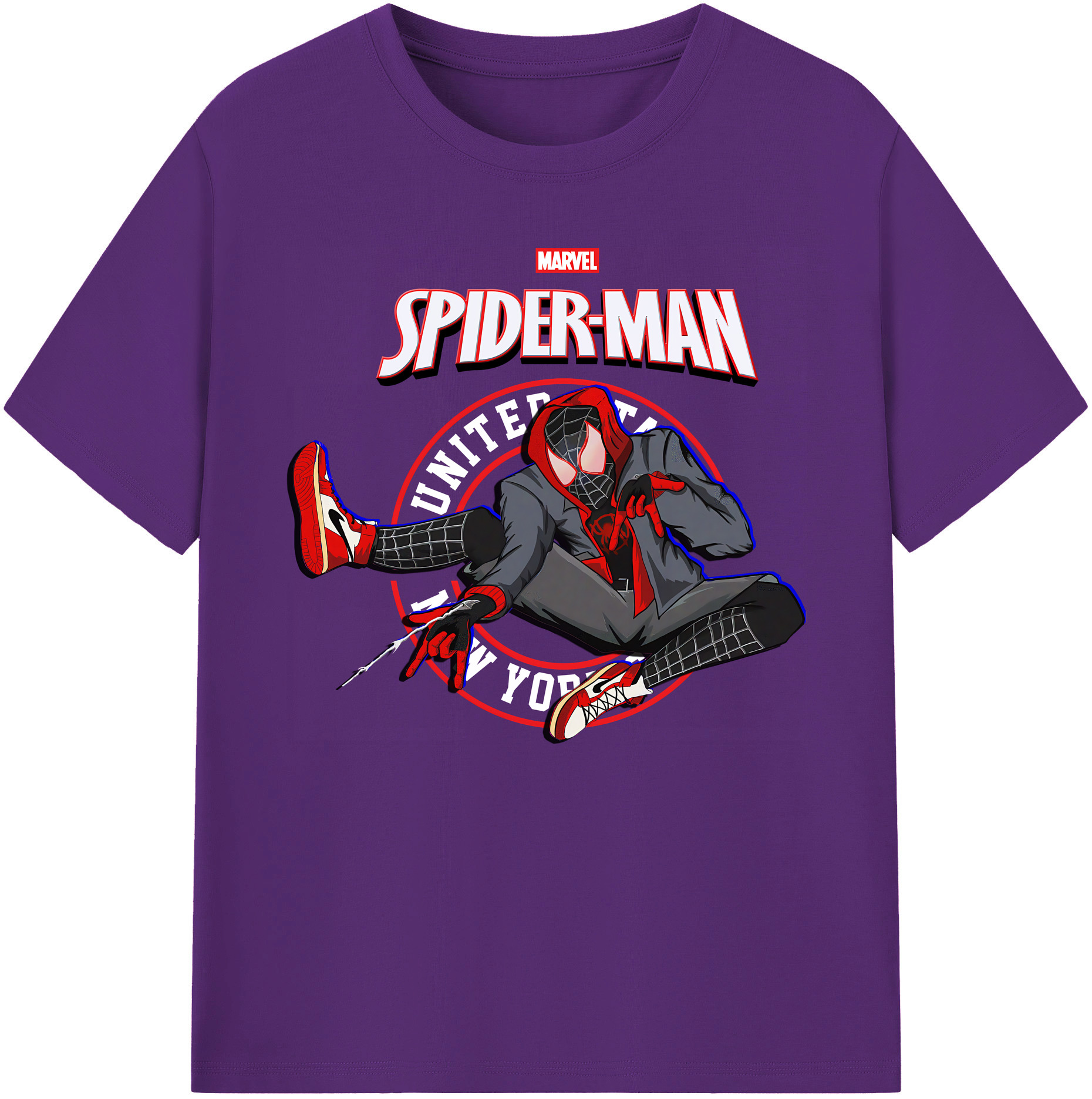 （画像用） Spider Man スパイダーマン 綿100％ メンズ半袖Tシャツ｜肌触りやわらか＆通気性