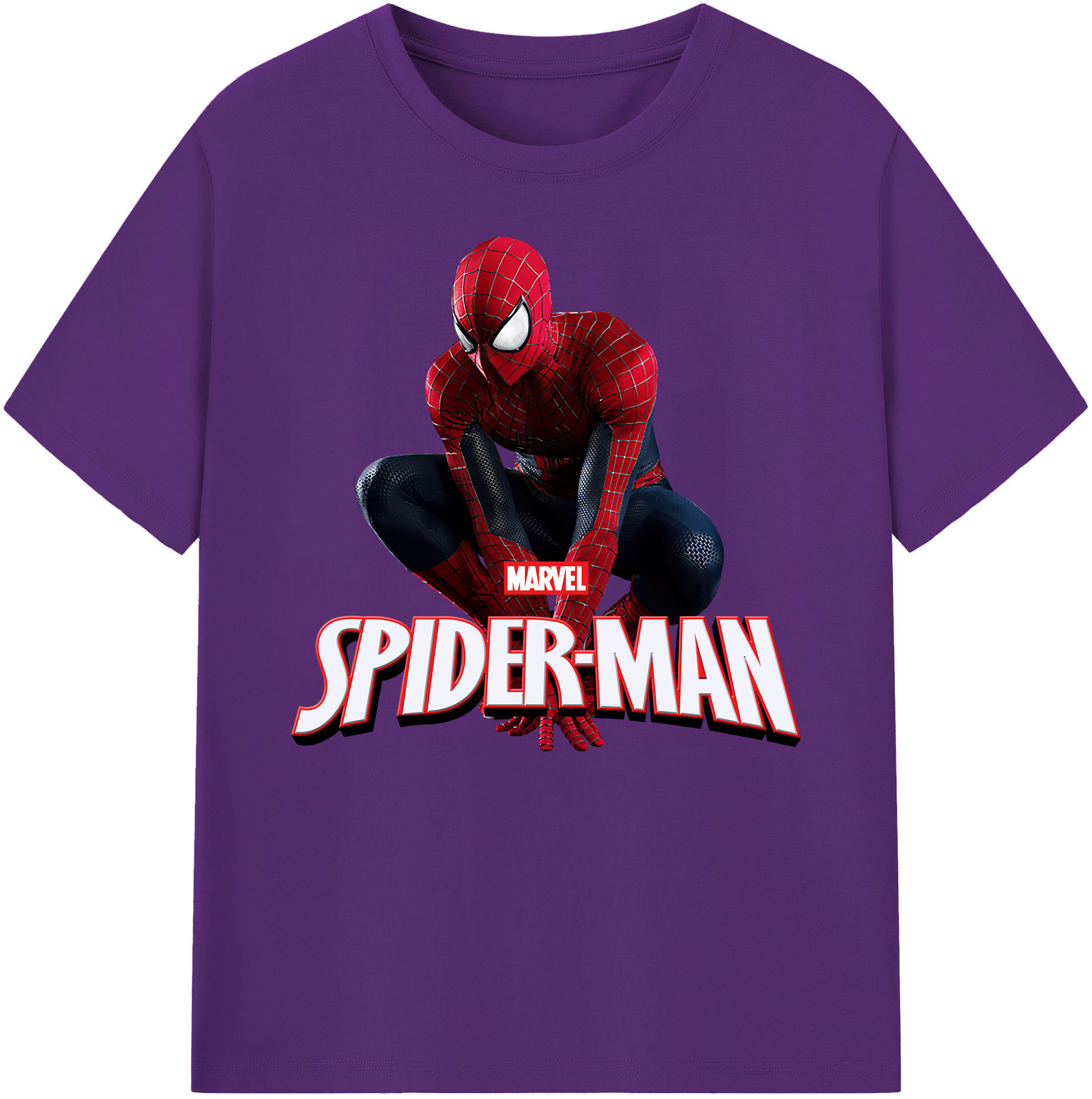 （画像用） Spider Man スパイダーマン 綿100％ メンズ半袖Tシャツ｜肌触りやわらか＆通気性