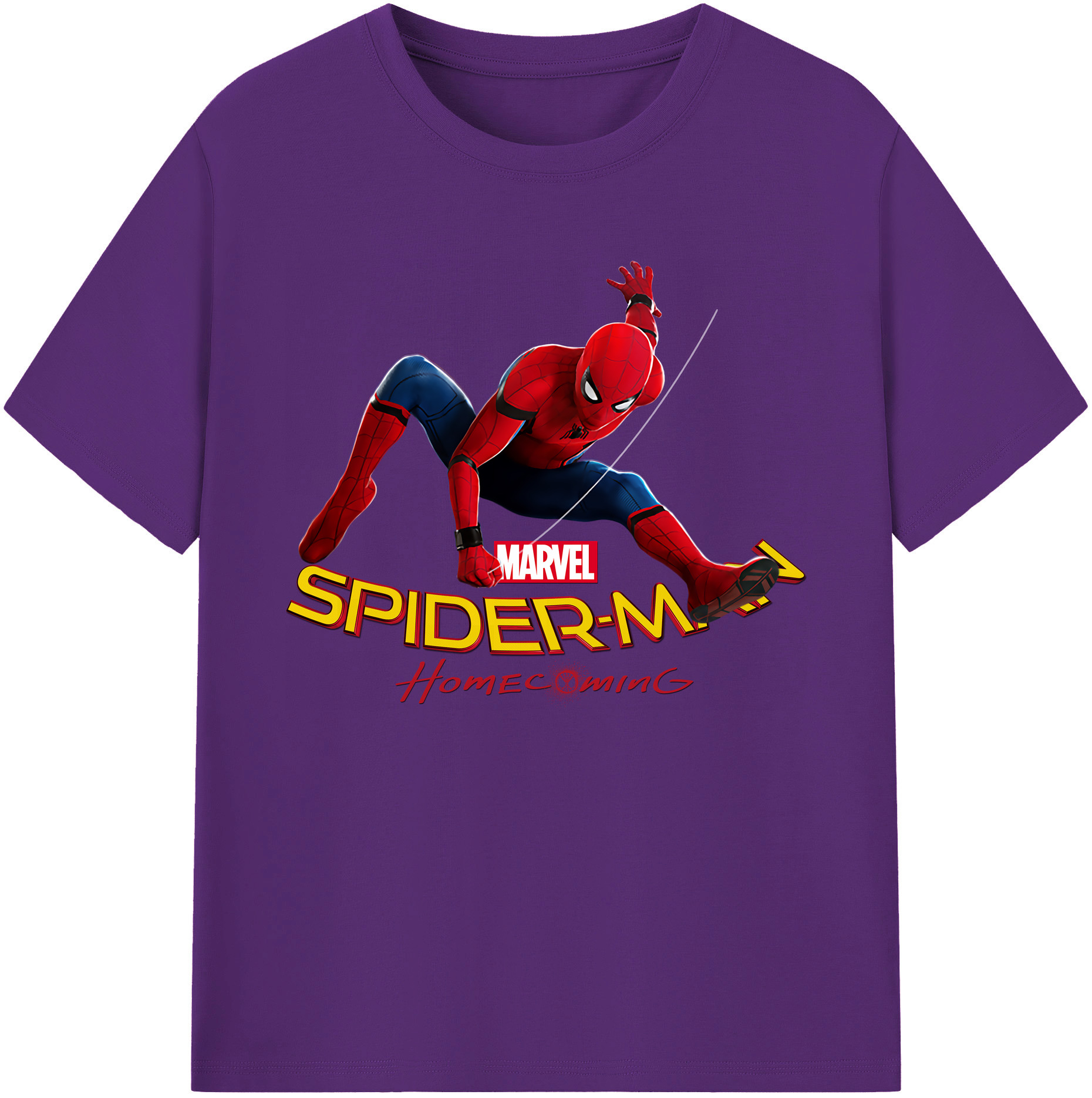 （画像用） Spider Man スパイダーマン 綿100％ メンズ半袖Tシャツ｜肌触りやわらか＆通気性