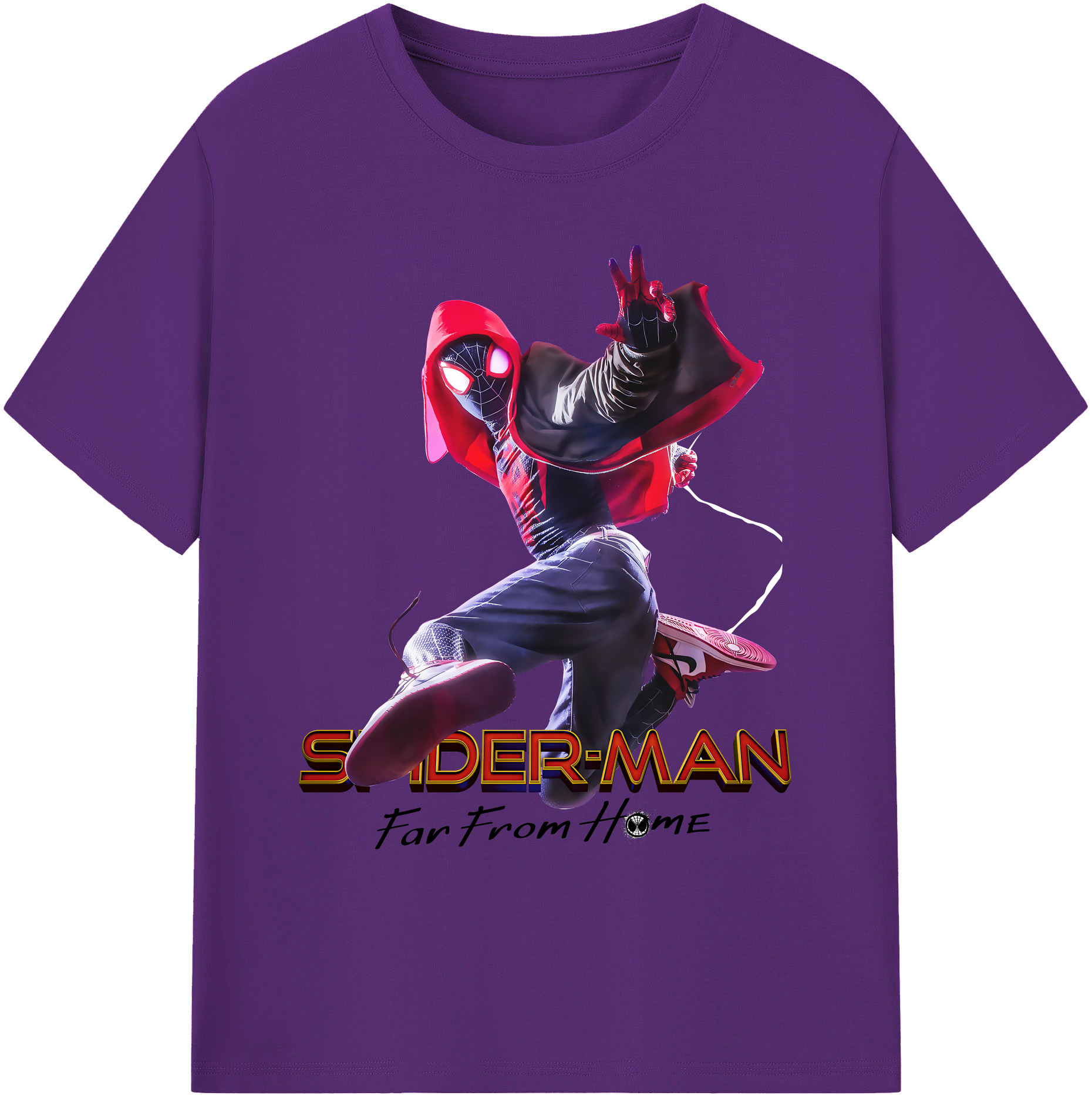 （画像用） Spider Man スパイダーマン 綿100％ メンズ半袖Tシャツ｜肌触りやわらか＆通気性