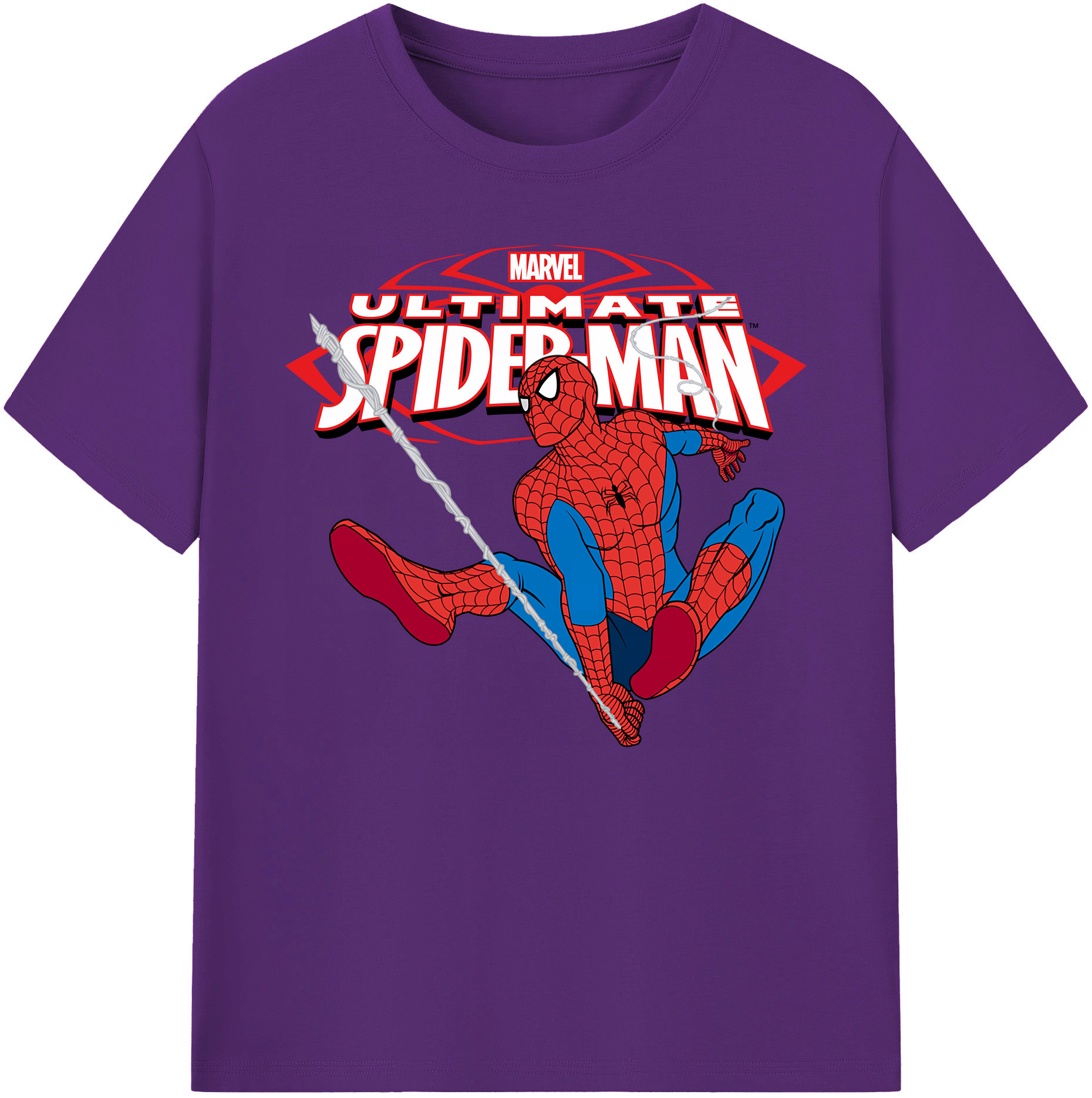 （画像用） Spider Man スパイダーマン 綿100％ メンズ半袖Tシャツ｜肌触りやわらか＆通気性