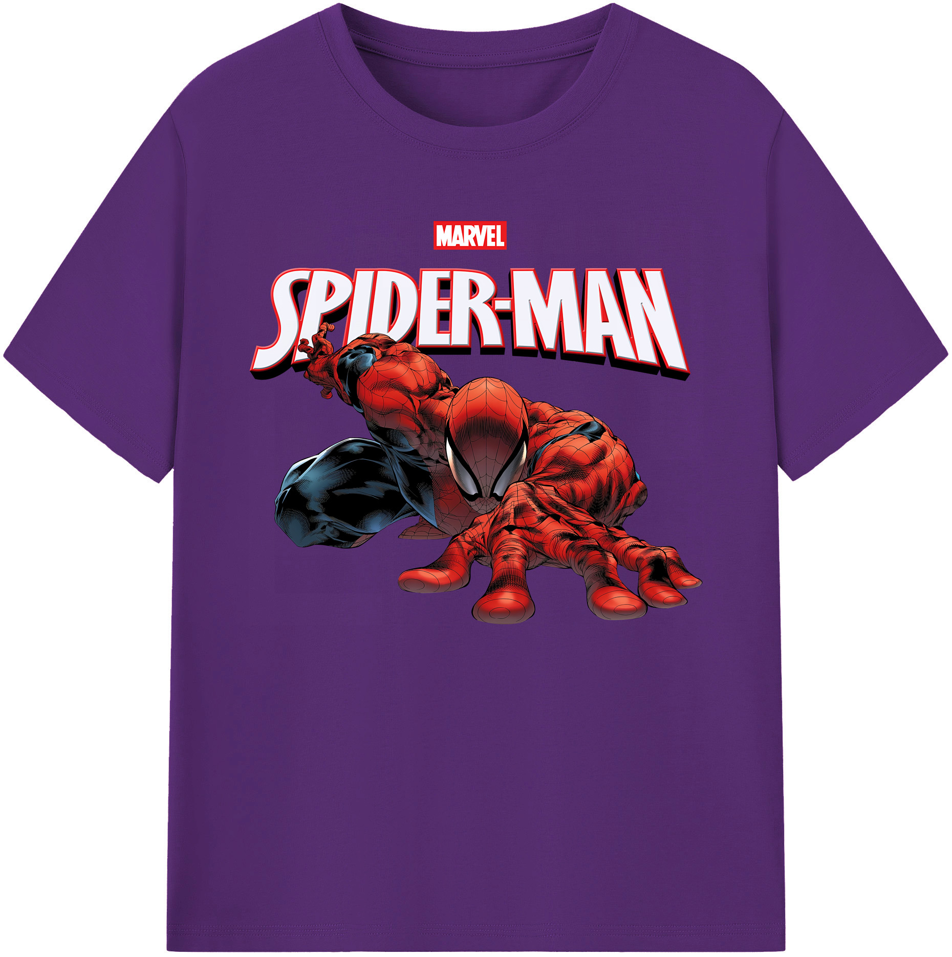 （画像用） Spider Man スパイダーマン 綿100％ メンズ半袖Tシャツ｜肌触りやわらか＆通気性