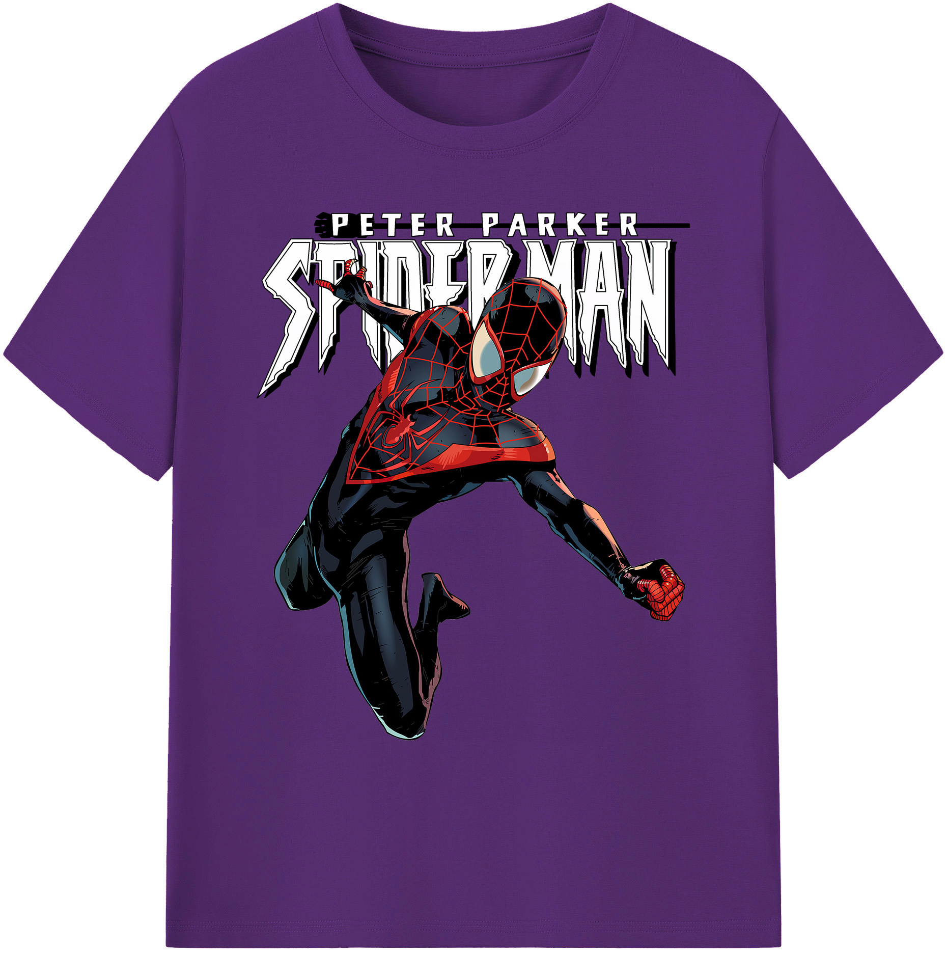 （画像用） Spider Man スパイダーマン 綿100％ メンズ半袖Tシャツ｜肌触りやわらか＆通気性