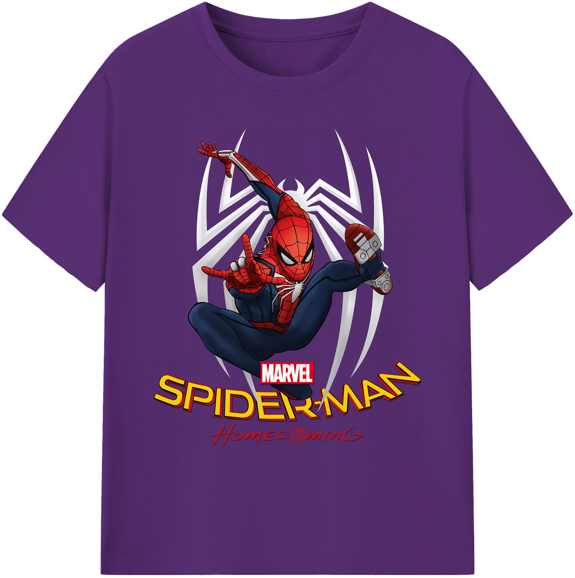 （画像用） Spider Man スパイダーマン 綿100％ メンズ半袖Tシャツ｜肌触りやわらか＆通気性