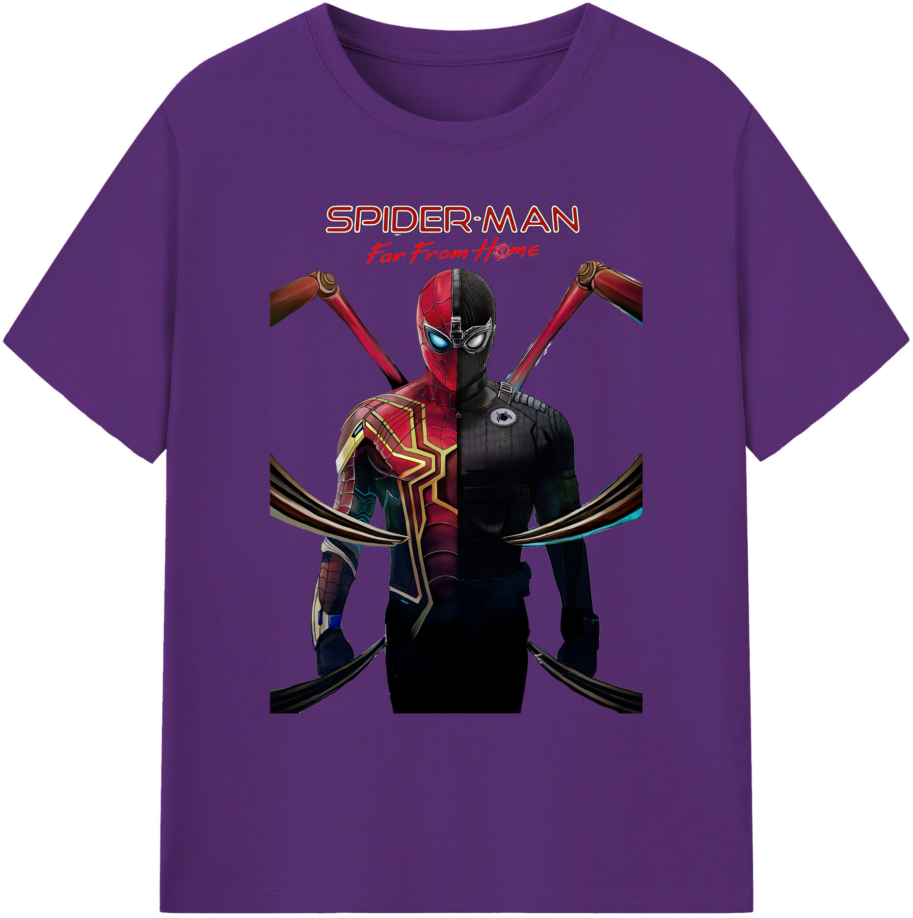 （画像用） Spider Man スパイダーマン 綿100％ メンズ半袖Tシャツ｜肌触りやわらか＆通気性