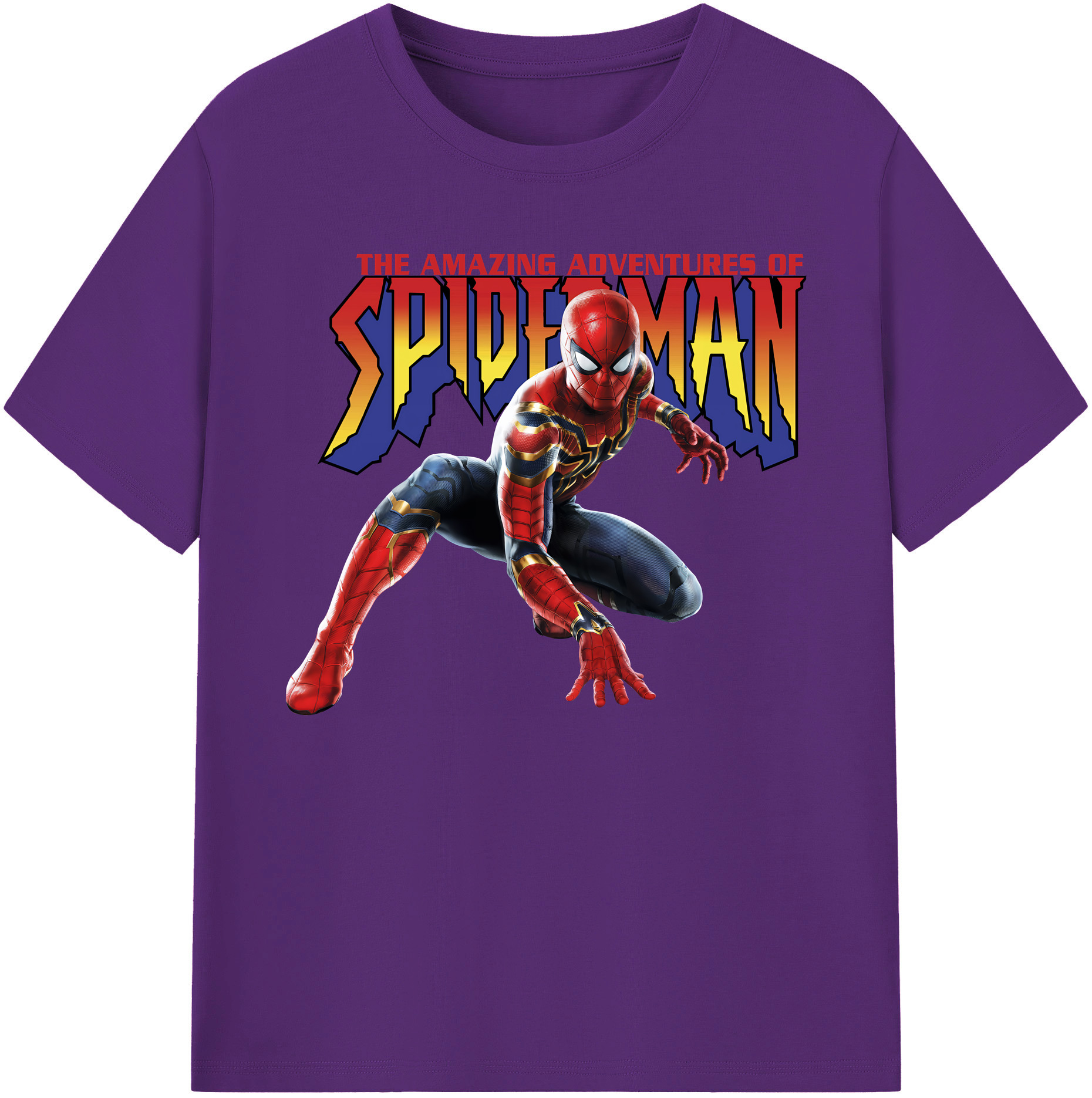 （画像用） Spider Man スパイダーマン 綿100％ メンズ半袖Tシャツ｜肌触りやわらか＆通気性