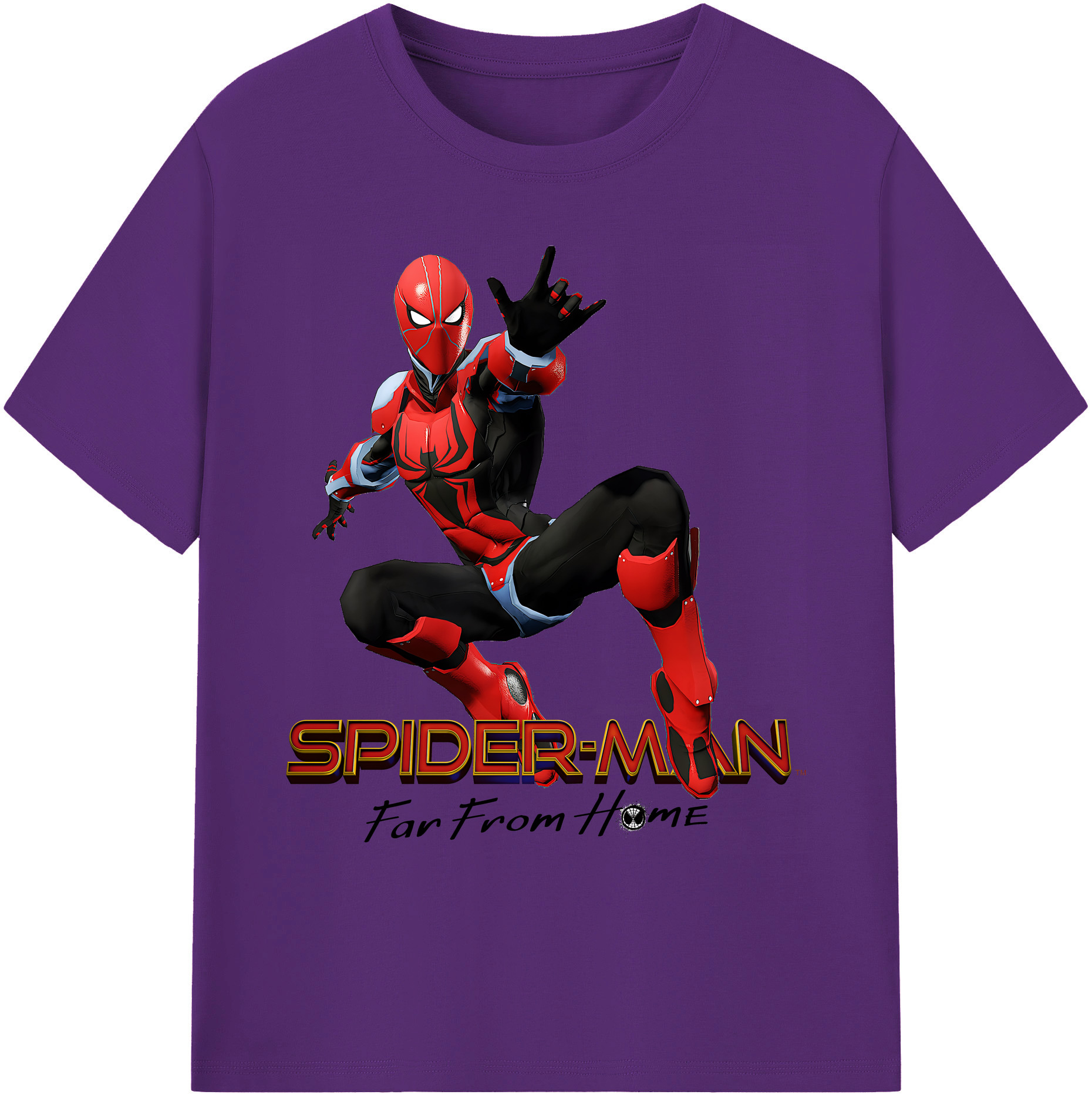 （画像用） Spider Man スパイダーマン 綿100％ メンズ半袖Tシャツ｜肌触りやわらか＆通気性