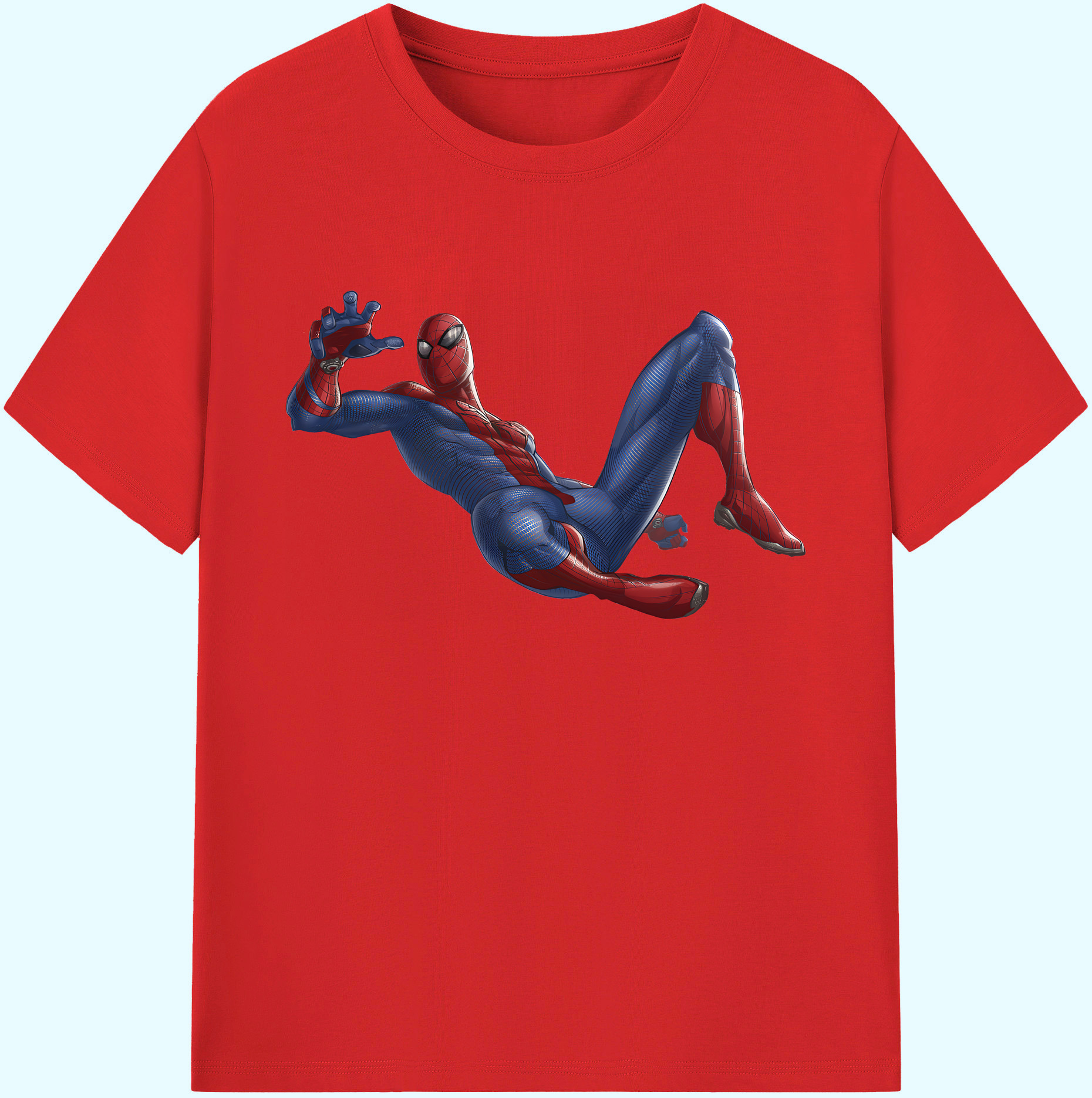 （画像用） Spider Man スパイダーマン 綿100％ メンズ半袖Tシャツ｜肌触りやわらか＆通気性