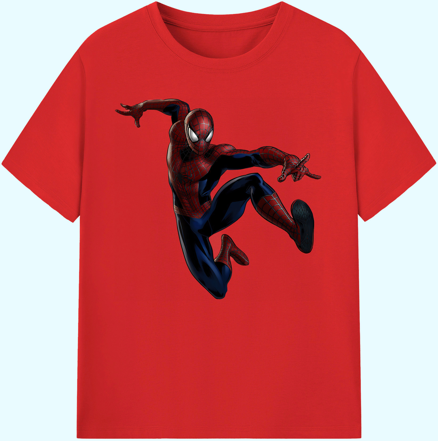 （画像用） Spider Man スパイダーマン 綿100％ メンズ半袖Tシャツ｜肌触りやわらか＆通気性