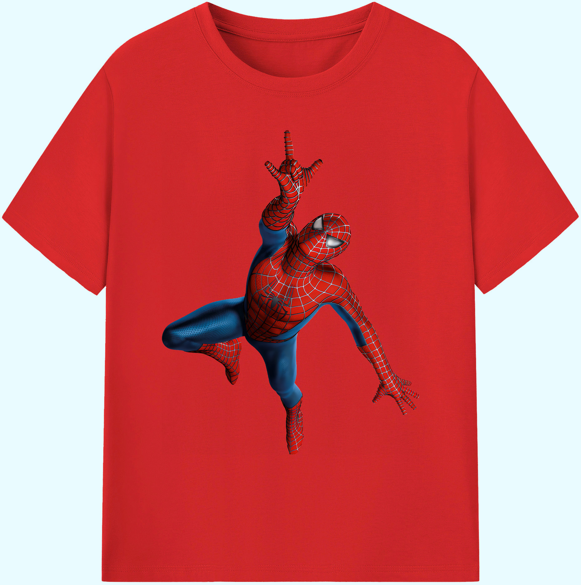（画像用） Spider Man スパイダーマン 綿100％ メンズ半袖Tシャツ｜肌触りやわらか＆通気性
