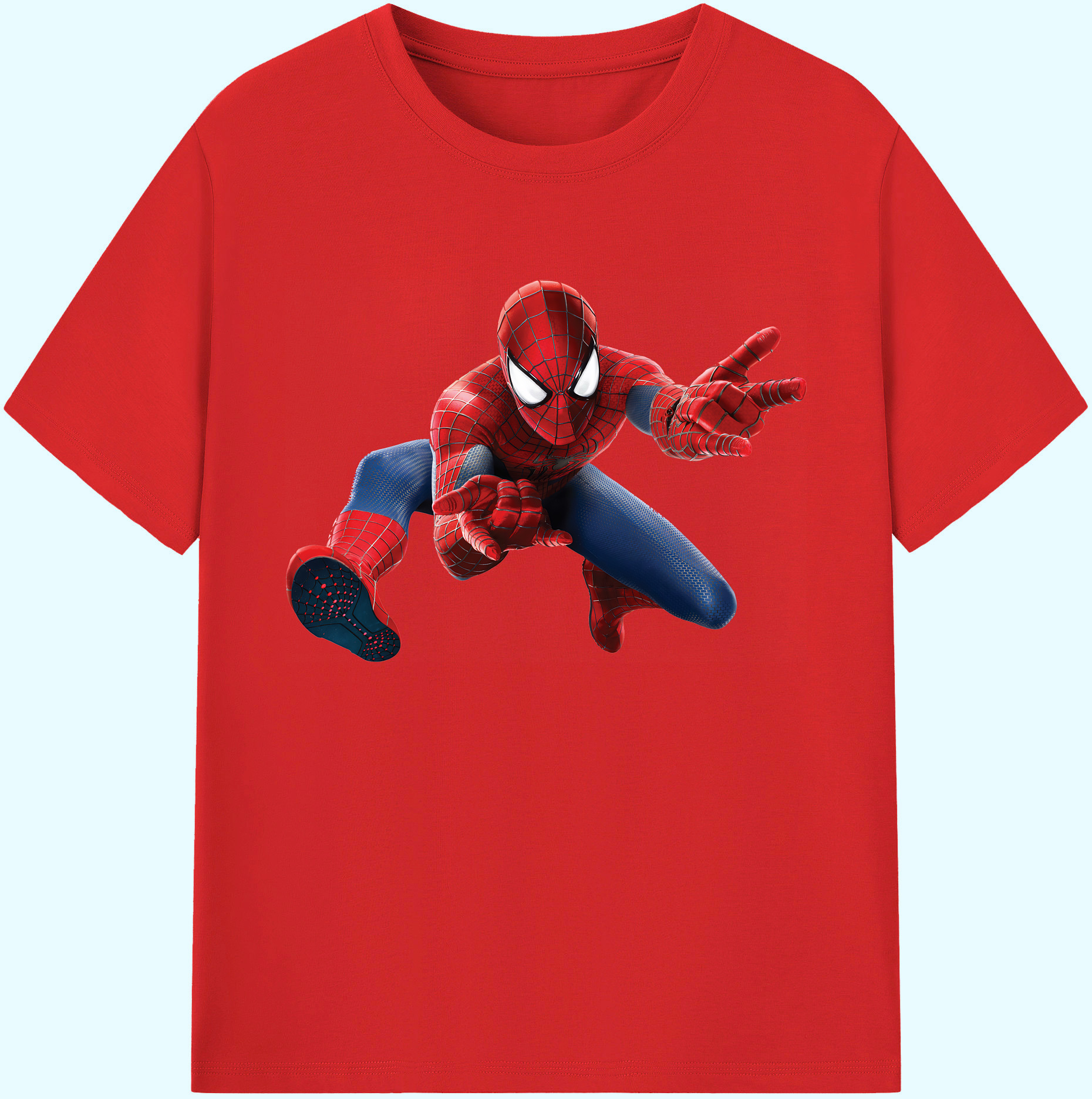 （画像用） Spider Man スパイダーマン 綿100％ メンズ半袖Tシャツ｜肌触りやわらか＆通気性