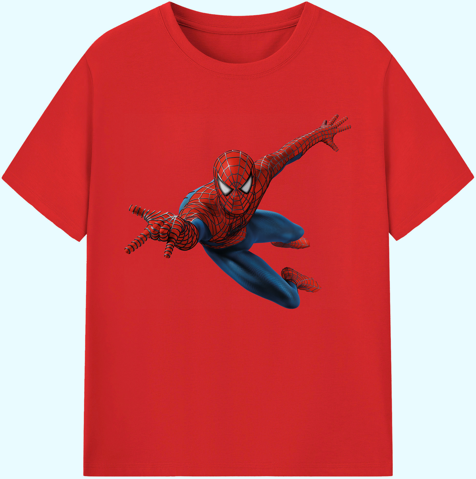 （画像用） Spider Man スパイダーマン 綿100％ メンズ半袖Tシャツ｜肌触りやわらか＆通気性