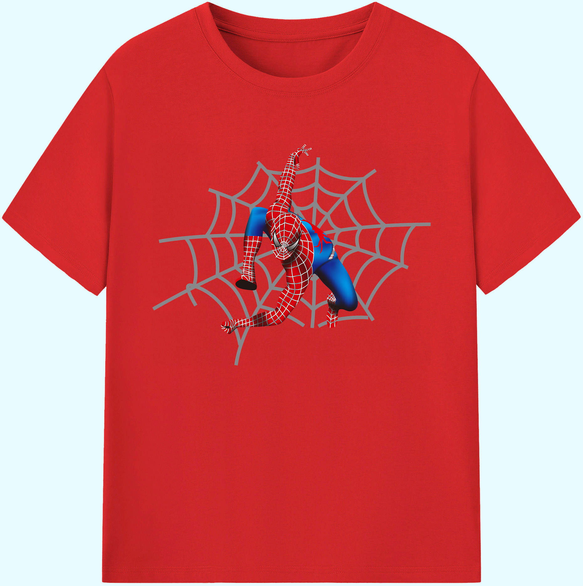（画像用） Spider Man スパイダーマン 綿100％ メンズ半袖Tシャツ｜肌触りやわらか＆通気性