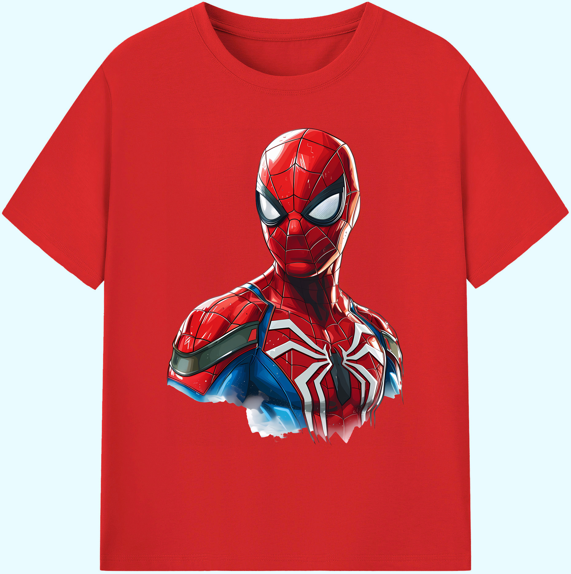 （画像用） Spider Man スパイダーマン 綿100％ メンズ半袖Tシャツ｜肌触りやわらか＆通気性
