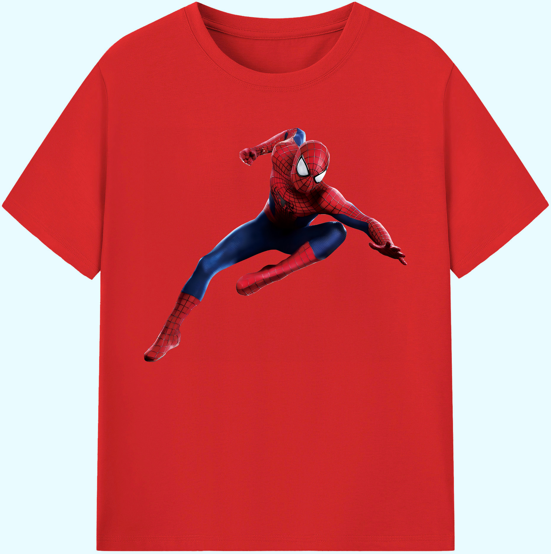 （画像用） Spider Man スパイダーマン 綿100％ メンズ半袖Tシャツ｜肌触りやわらか＆通気性