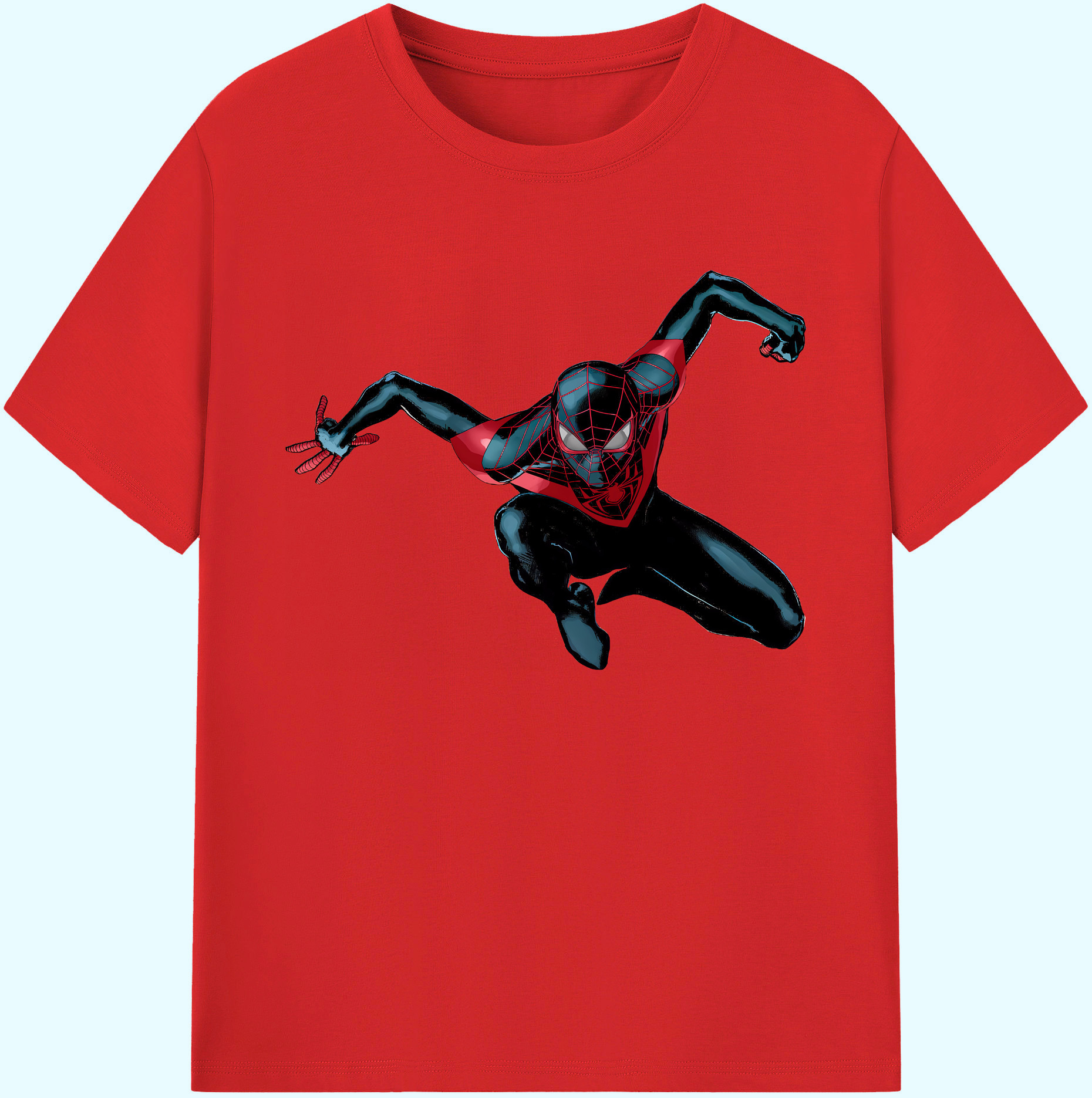 （画像用） Spider Man スパイダーマン 綿100％ メンズ半袖Tシャツ｜肌触りやわらか＆通気性