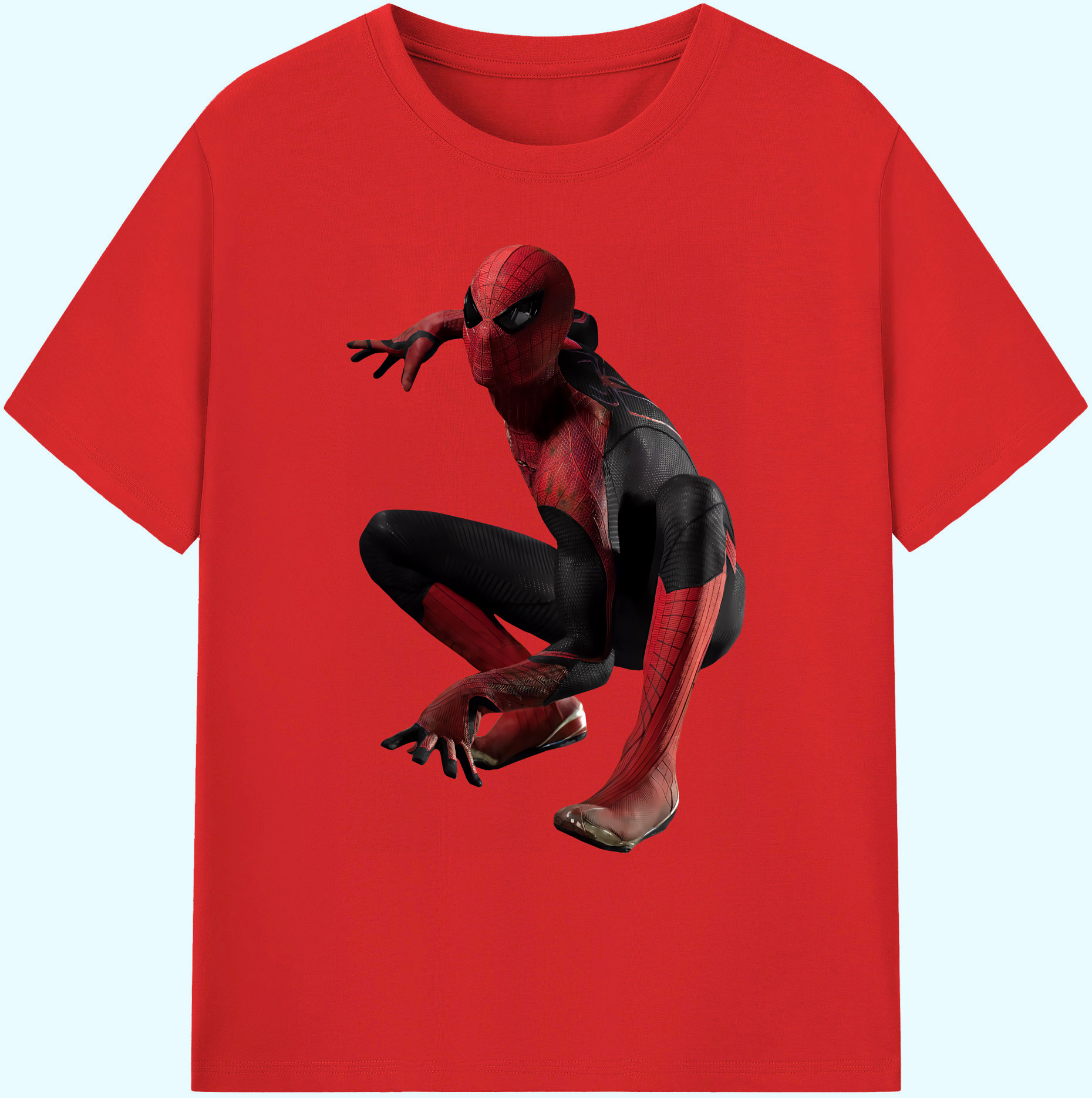 （画像用） Spider Man スパイダーマン 綿100％ メンズ半袖Tシャツ｜肌触りやわらか＆通気性