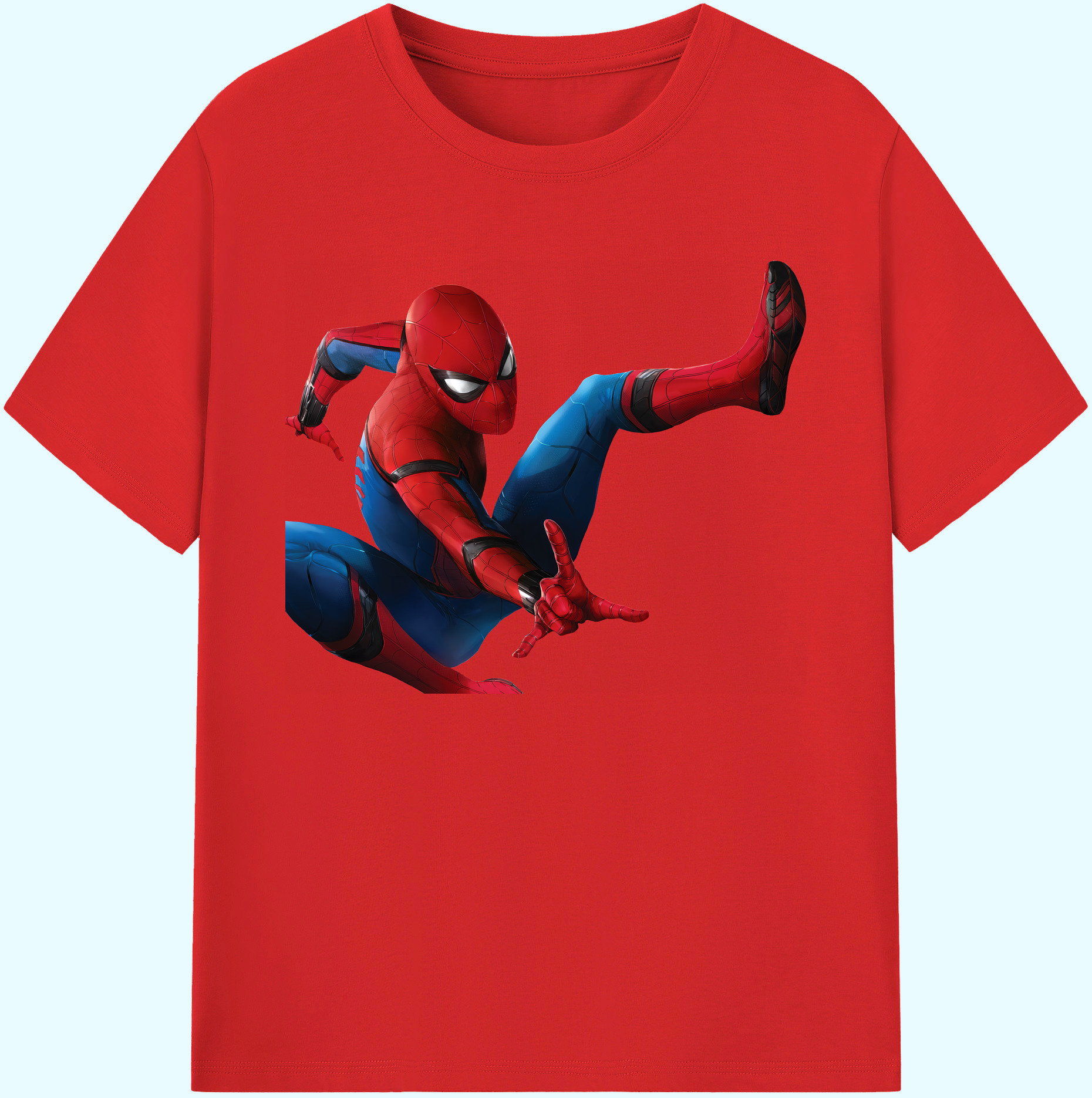 （画像用） Spider Man スパイダーマン 綿100％ メンズ半袖Tシャツ｜肌触りやわらか＆通気性