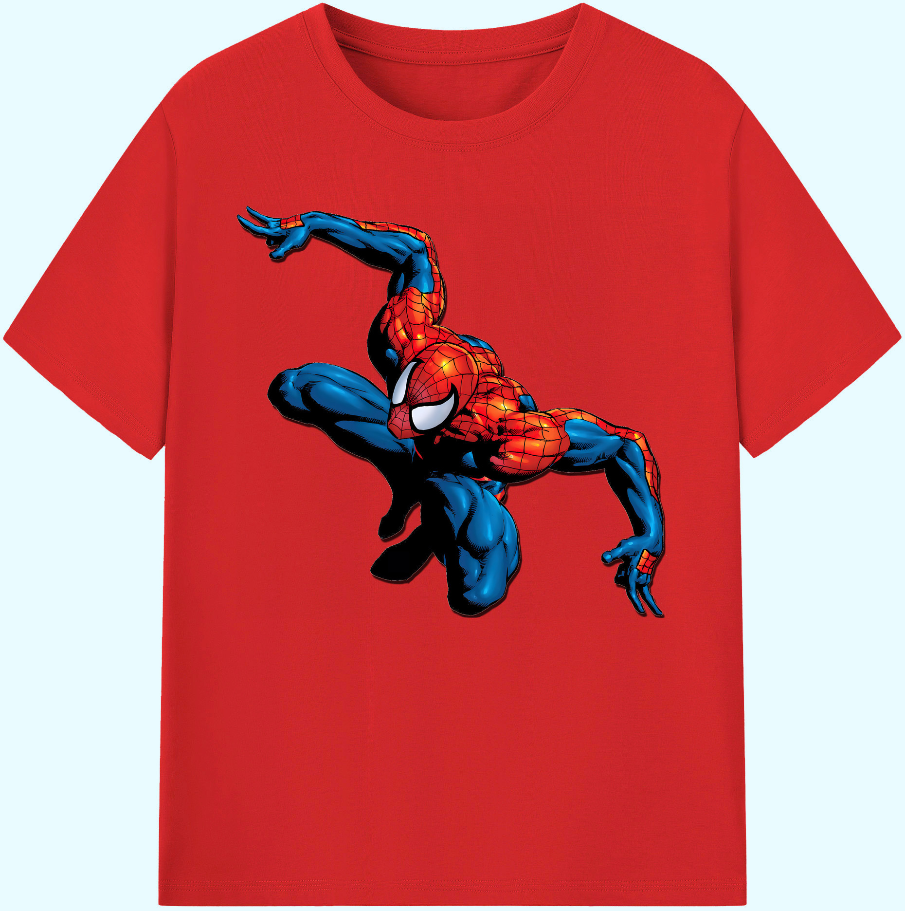 （画像用） Spider Man スパイダーマン 綿100％ メンズ半袖Tシャツ｜肌触りやわらか＆通気性