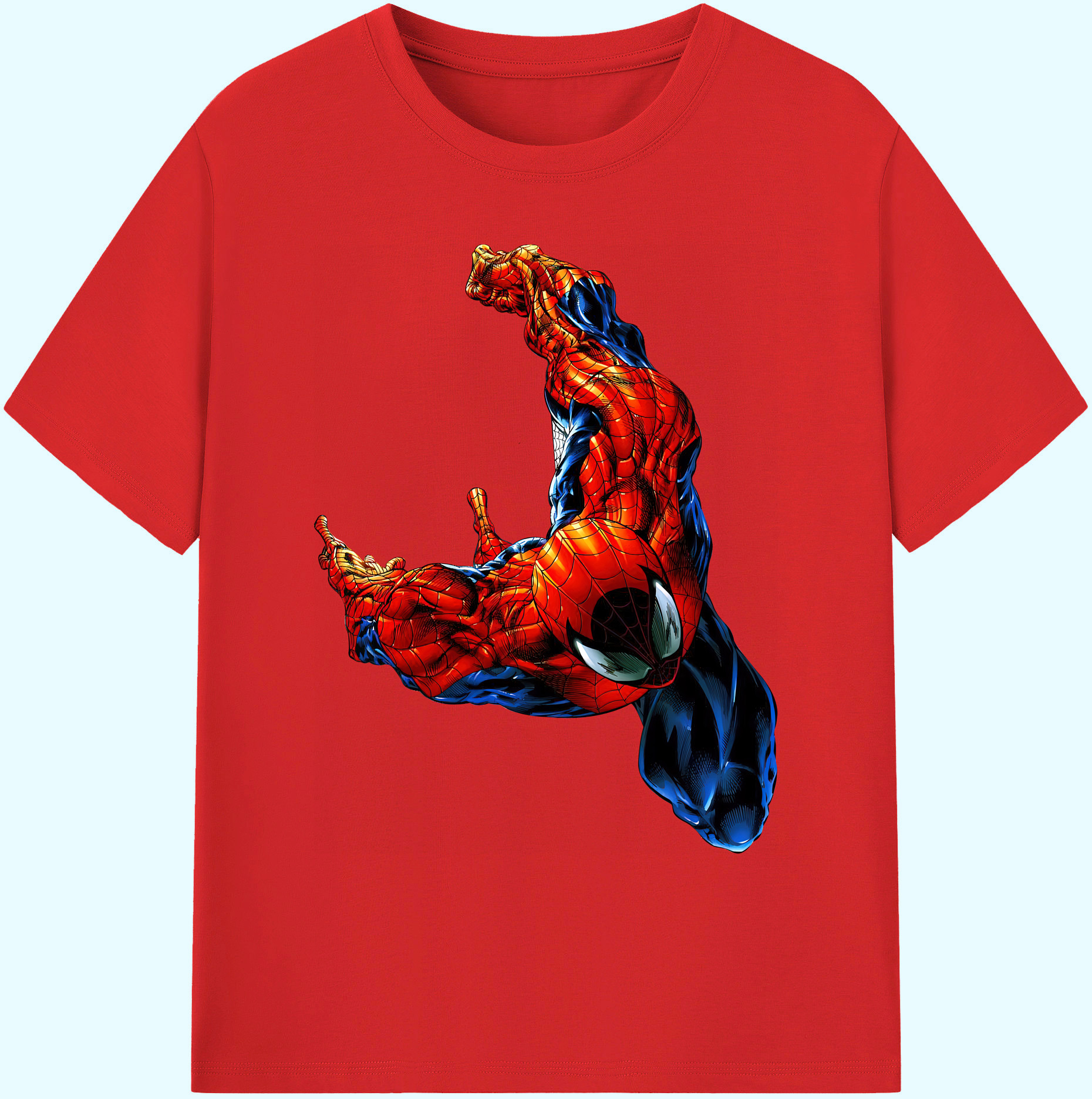 （画像用） Spider Man スパイダーマン 綿100％ メンズ半袖Tシャツ｜肌触りやわらか＆通気性