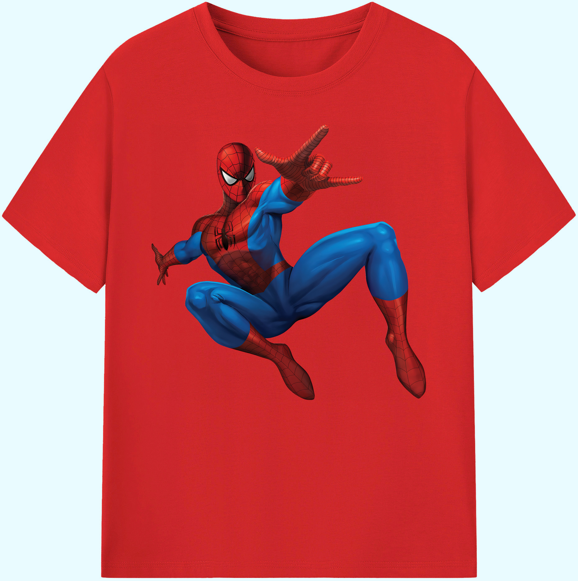 （画像用） Spider Man スパイダーマン 綿100％ メンズ半袖Tシャツ｜肌触りやわらか＆通気性