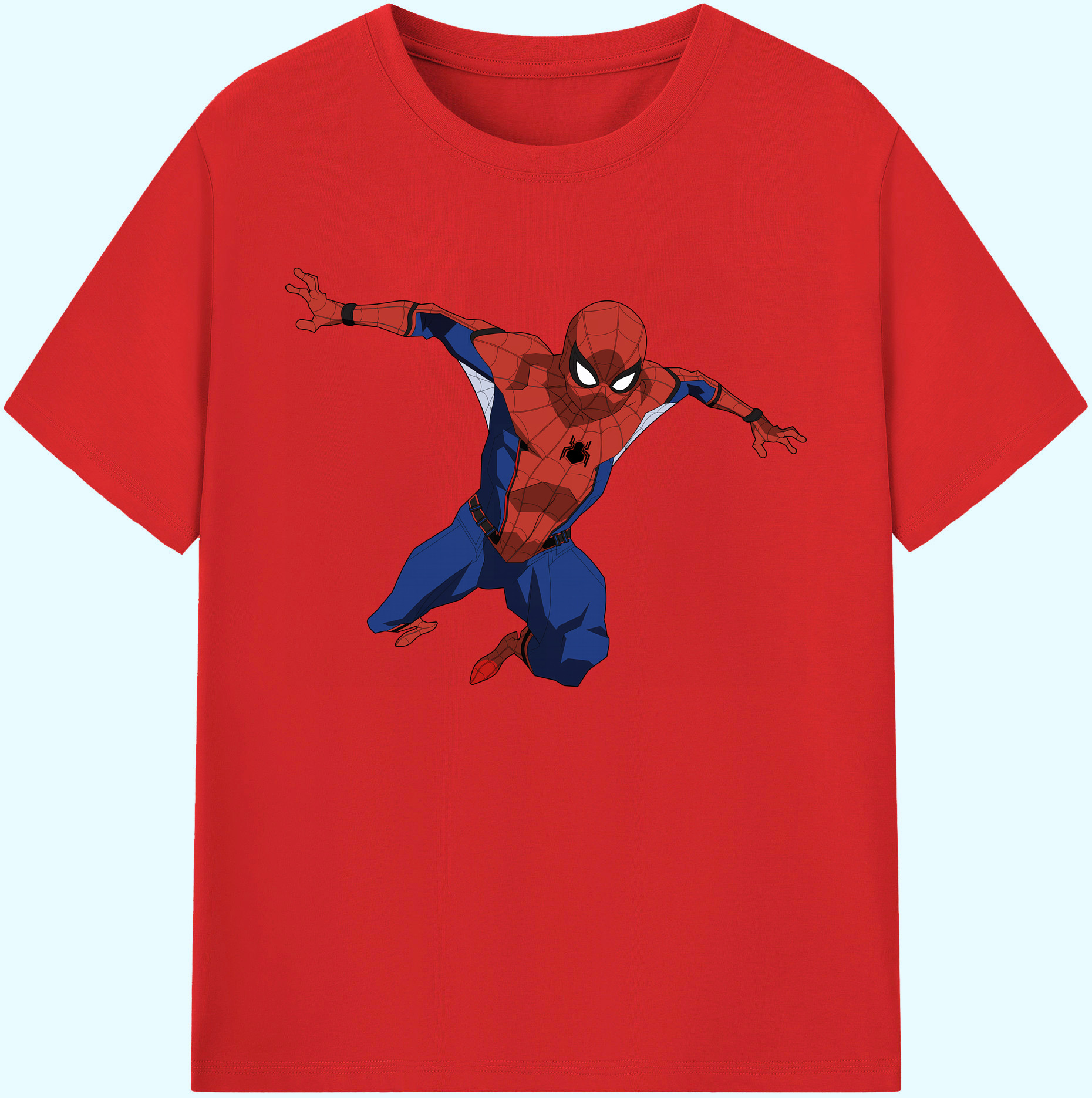 （画像用） Spider Man スパイダーマン 綿100％ メンズ半袖Tシャツ｜肌触りやわらか＆通気性