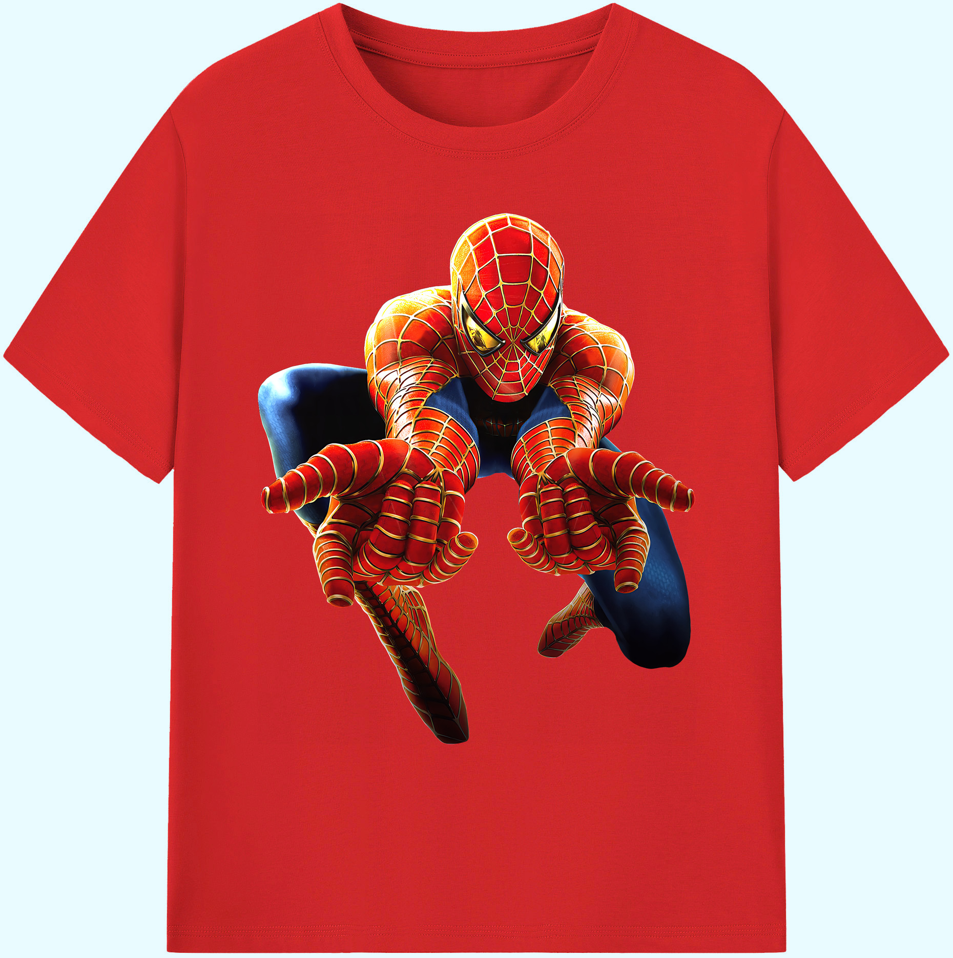 （画像用） Spider Man スパイダーマン 綿100％ メンズ半袖Tシャツ｜肌触りやわらか＆通気性