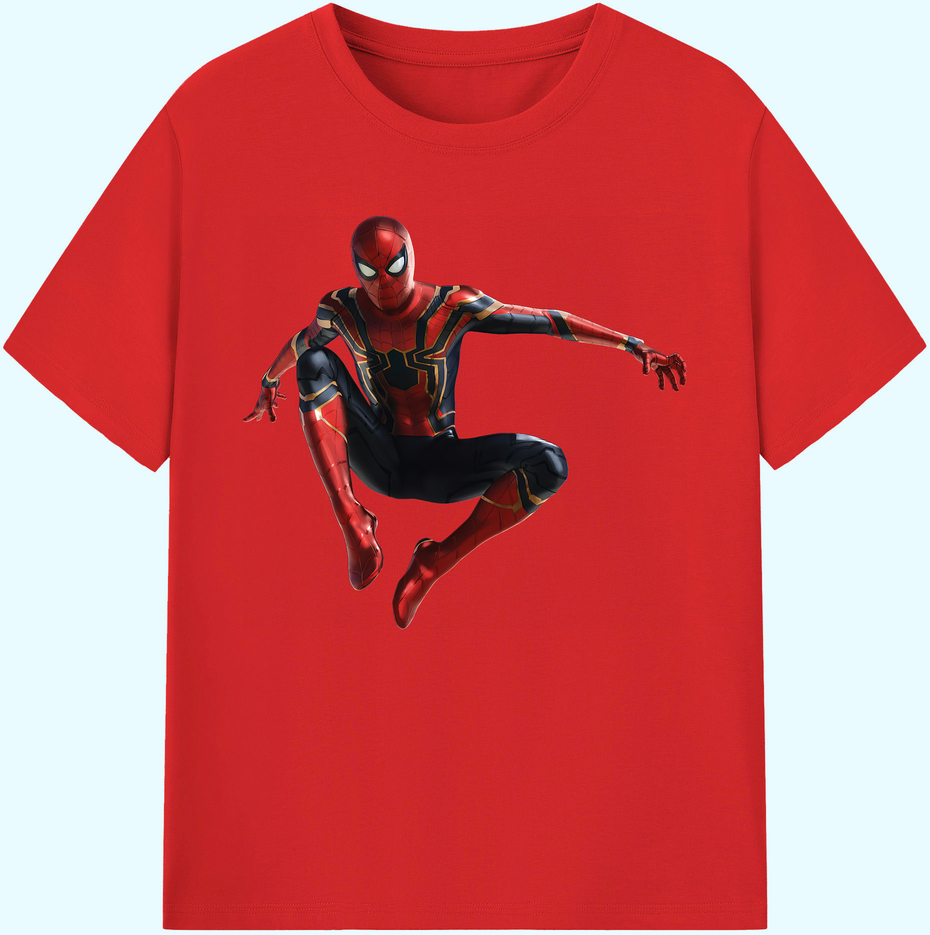 （画像用） Spider Man スパイダーマン 綿100％ メンズ半袖Tシャツ｜肌触りやわらか＆通気性