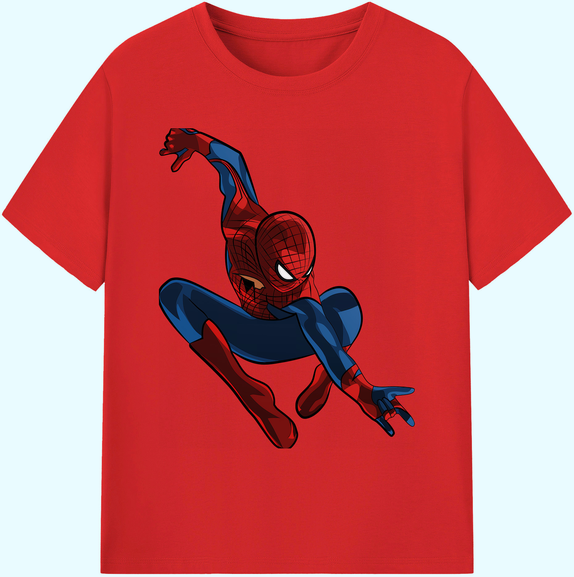 （画像用） Spider Man スパイダーマン 綿100％ メンズ半袖Tシャツ｜肌触りやわらか＆通気性