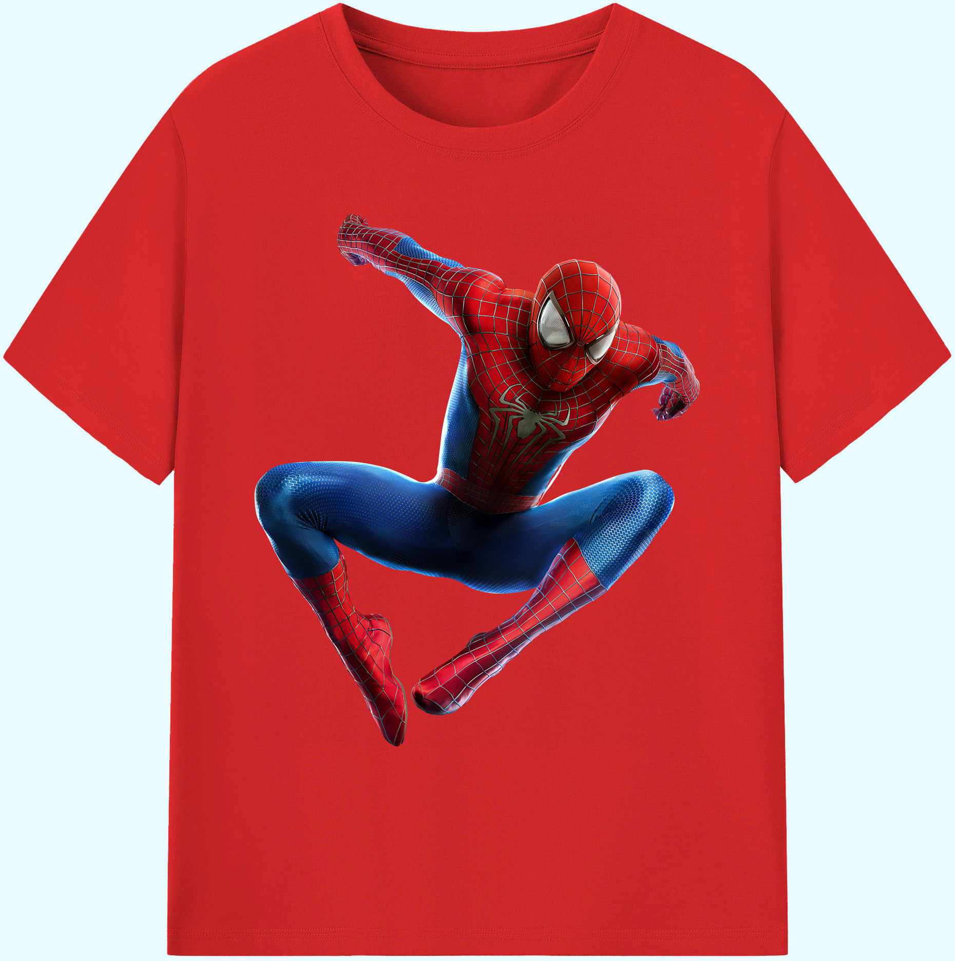 （画像用） Spider Man スパイダーマン 綿100％ メンズ半袖Tシャツ｜肌触りやわらか＆通気性