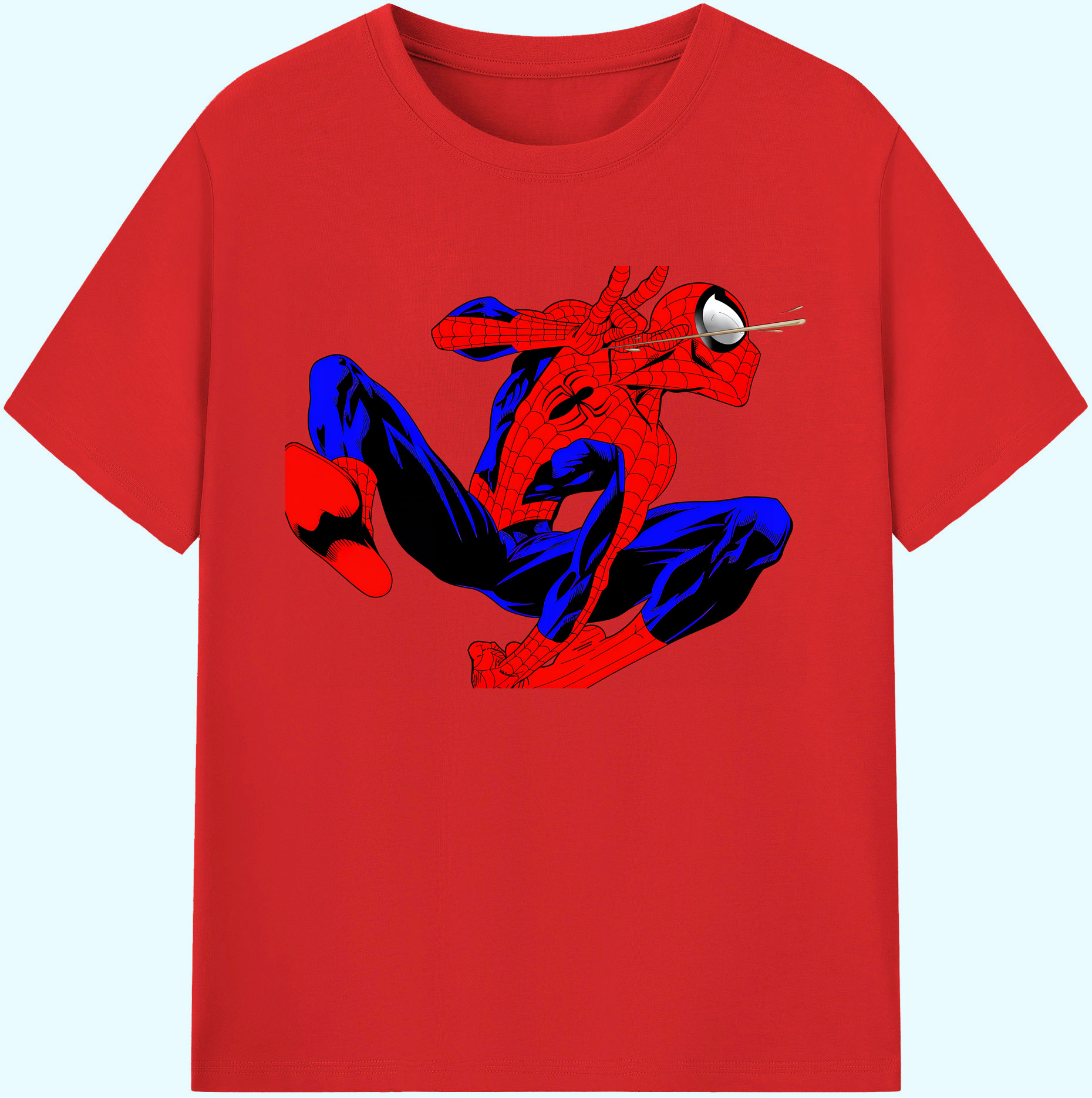 （画像用） Spider Man スパイダーマン 綿100％ メンズ半袖Tシャツ｜肌触りやわらか＆通気性