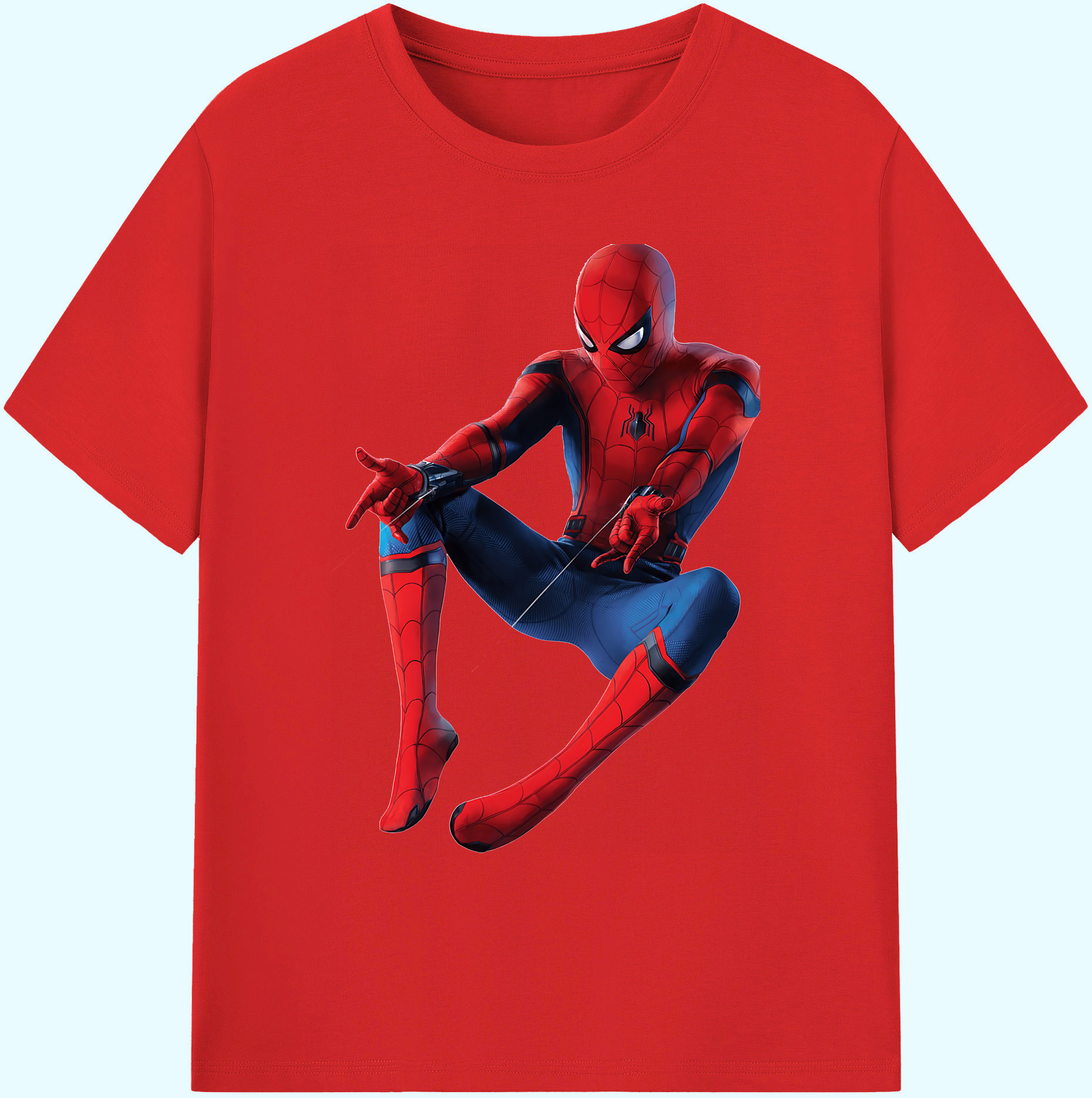 （画像用） Spider Man スパイダーマン 綿100％ メンズ半袖Tシャツ｜肌触りやわらか＆通気性