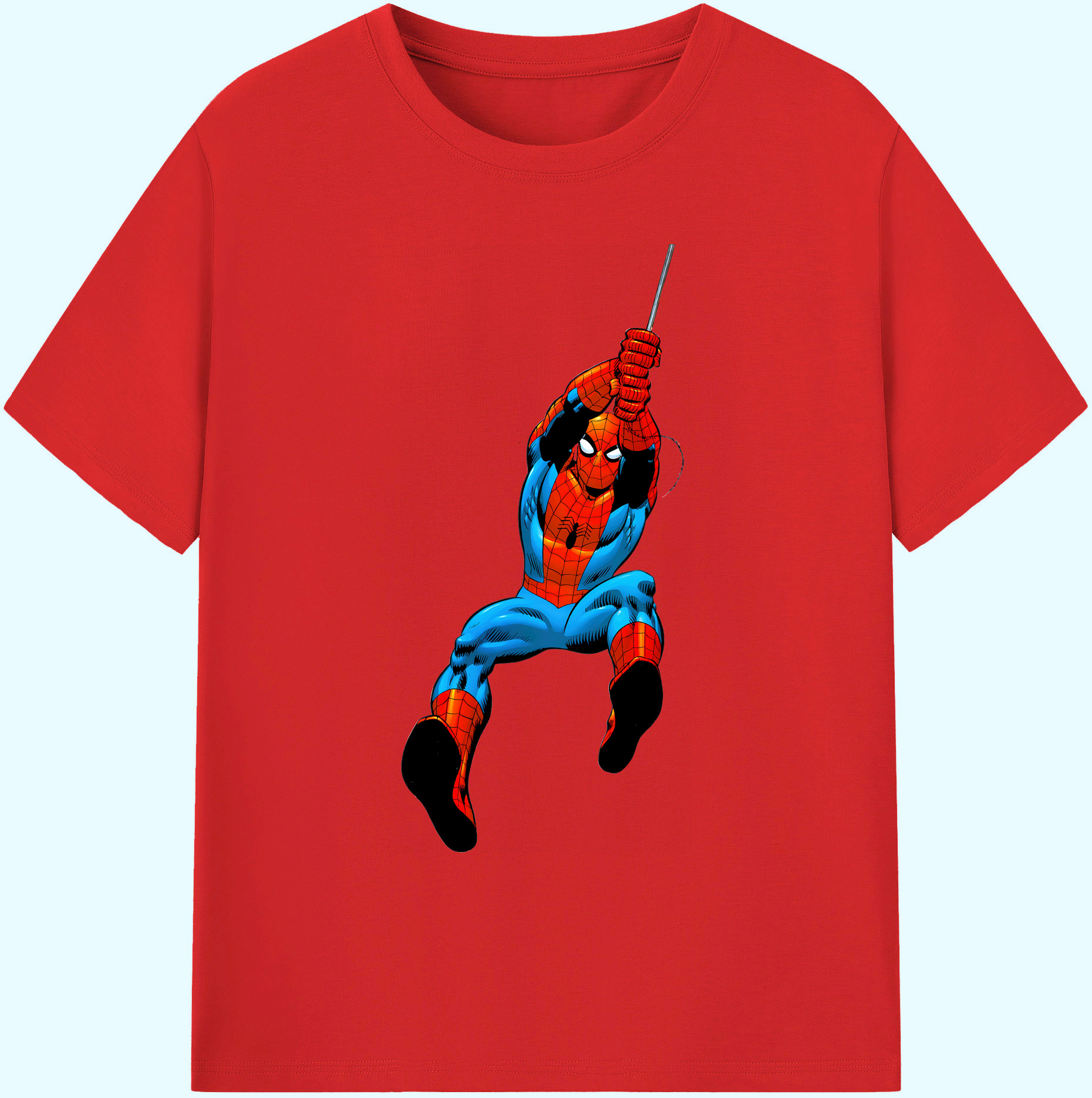 （画像用） Spider Man スパイダーマン 綿100％ メンズ半袖Tシャツ｜肌触りやわらか＆通気性