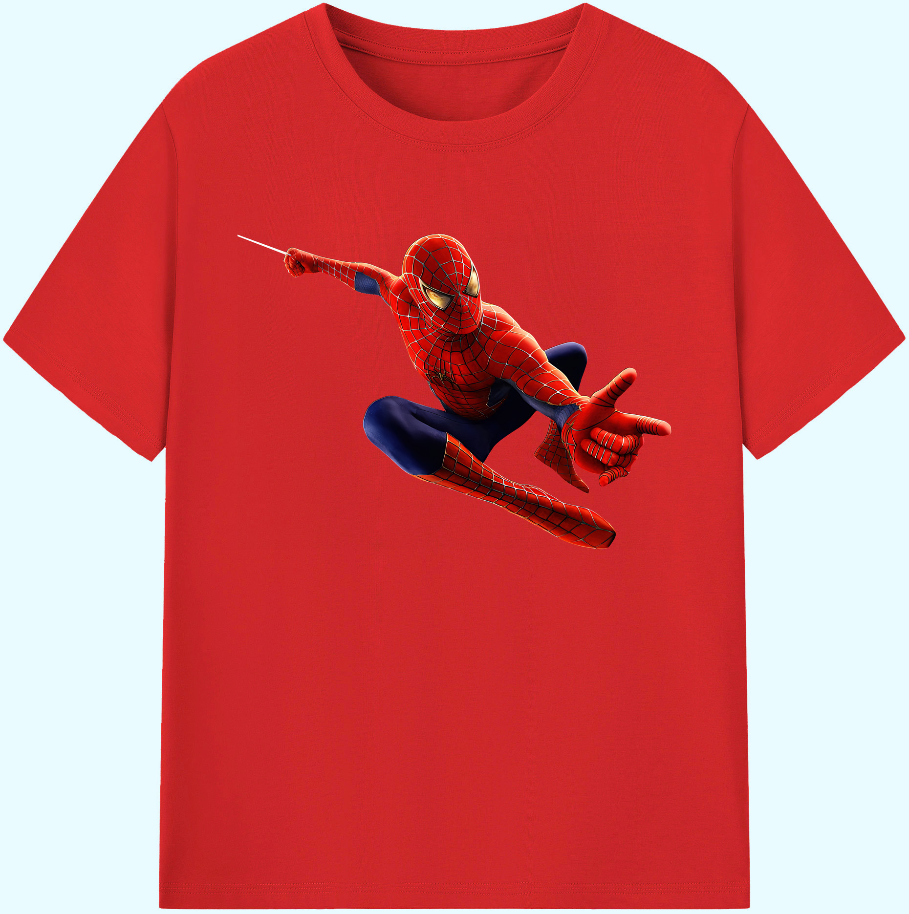（画像用） Spider Man スパイダーマン 綿100％ メンズ半袖Tシャツ｜肌触りやわらか＆通気性