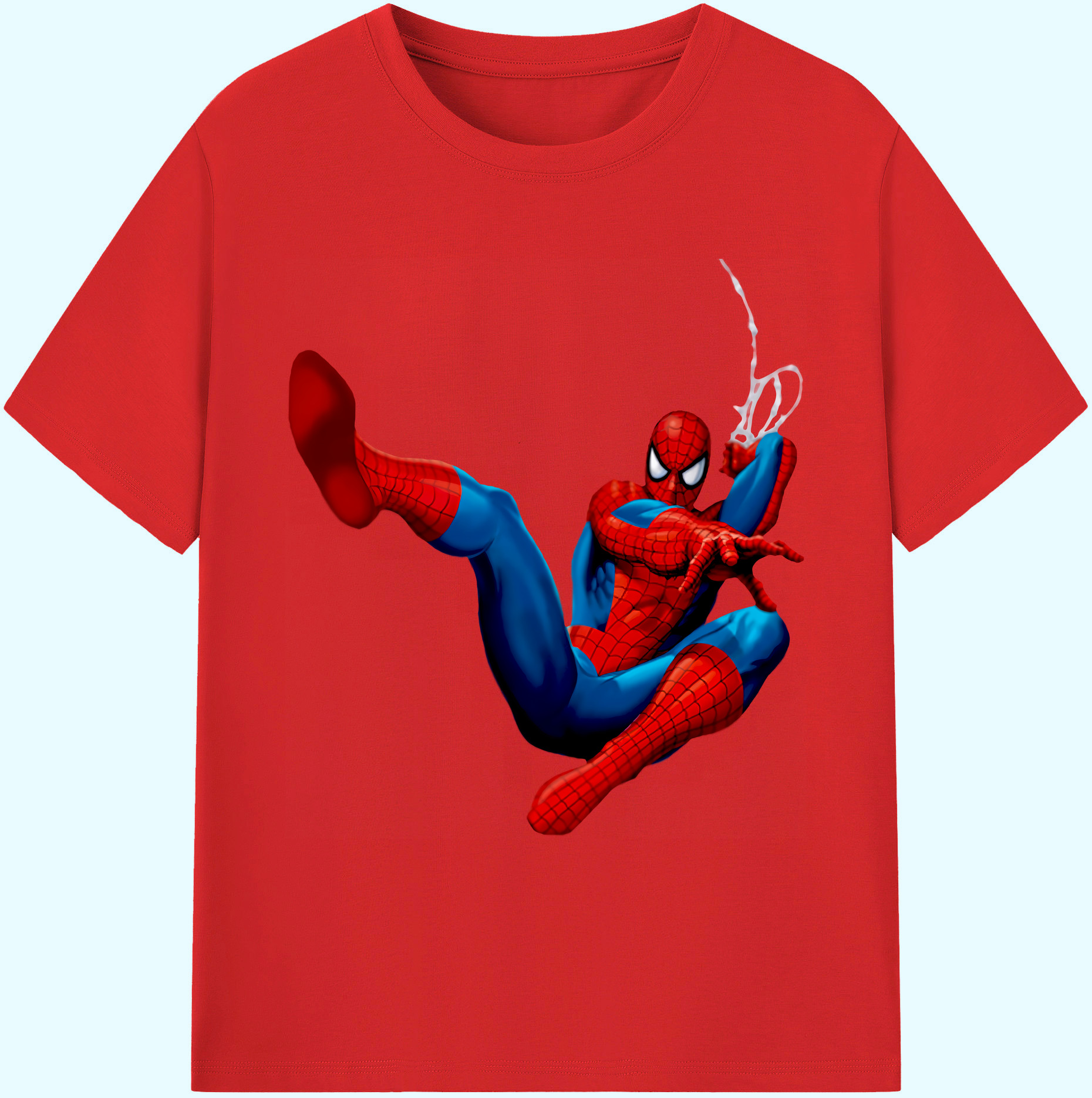 （画像用） Spider Man スパイダーマン 綿100％ メンズ半袖Tシャツ｜肌触りやわらか＆通気性