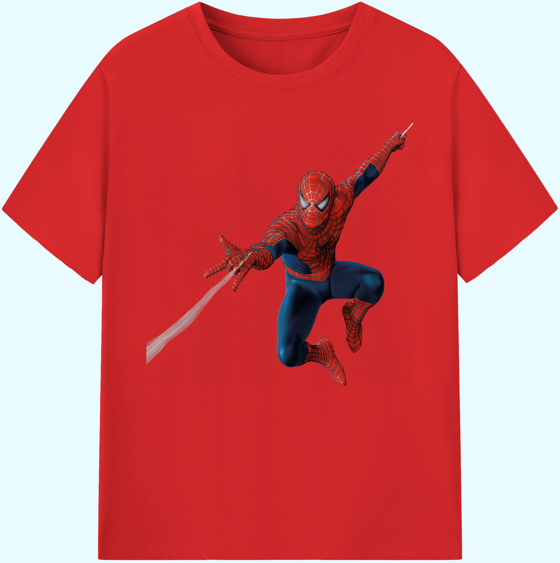 （画像用） Spider Man スパイダーマン 綿100％ メンズ半袖Tシャツ｜肌触りやわらか＆通気性