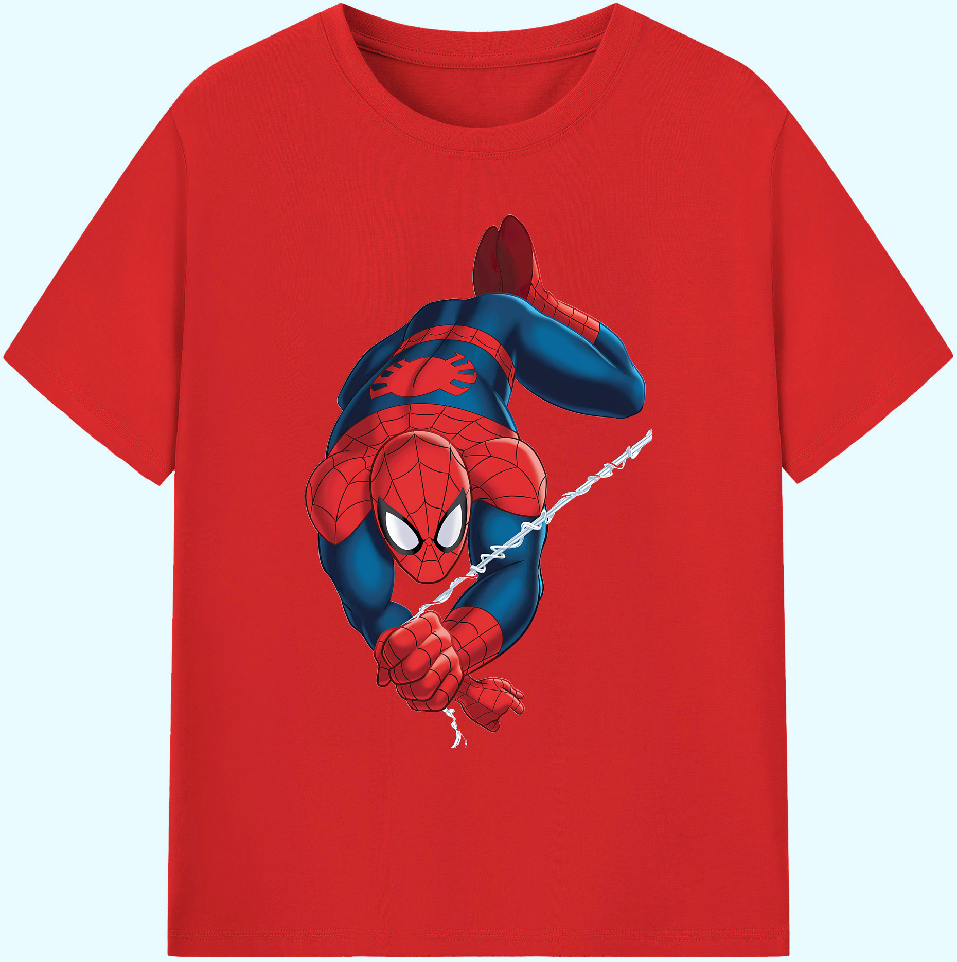 （画像用） Spider Man スパイダーマン 綿100％ メンズ半袖Tシャツ｜肌触りやわらか＆通気性