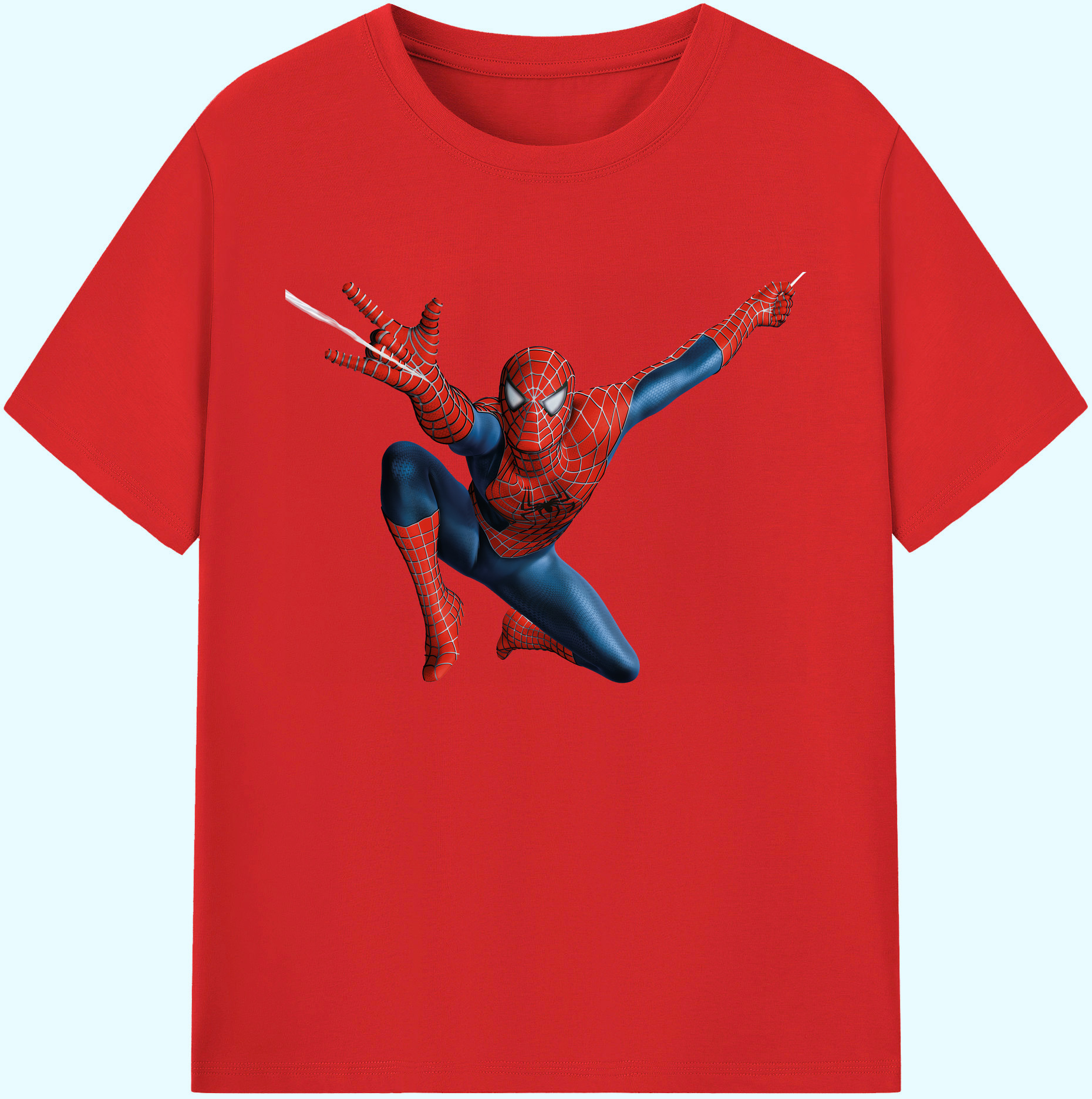（画像用） Spider Man スパイダーマン 綿100％ メンズ半袖Tシャツ｜肌触りやわらか＆通気性