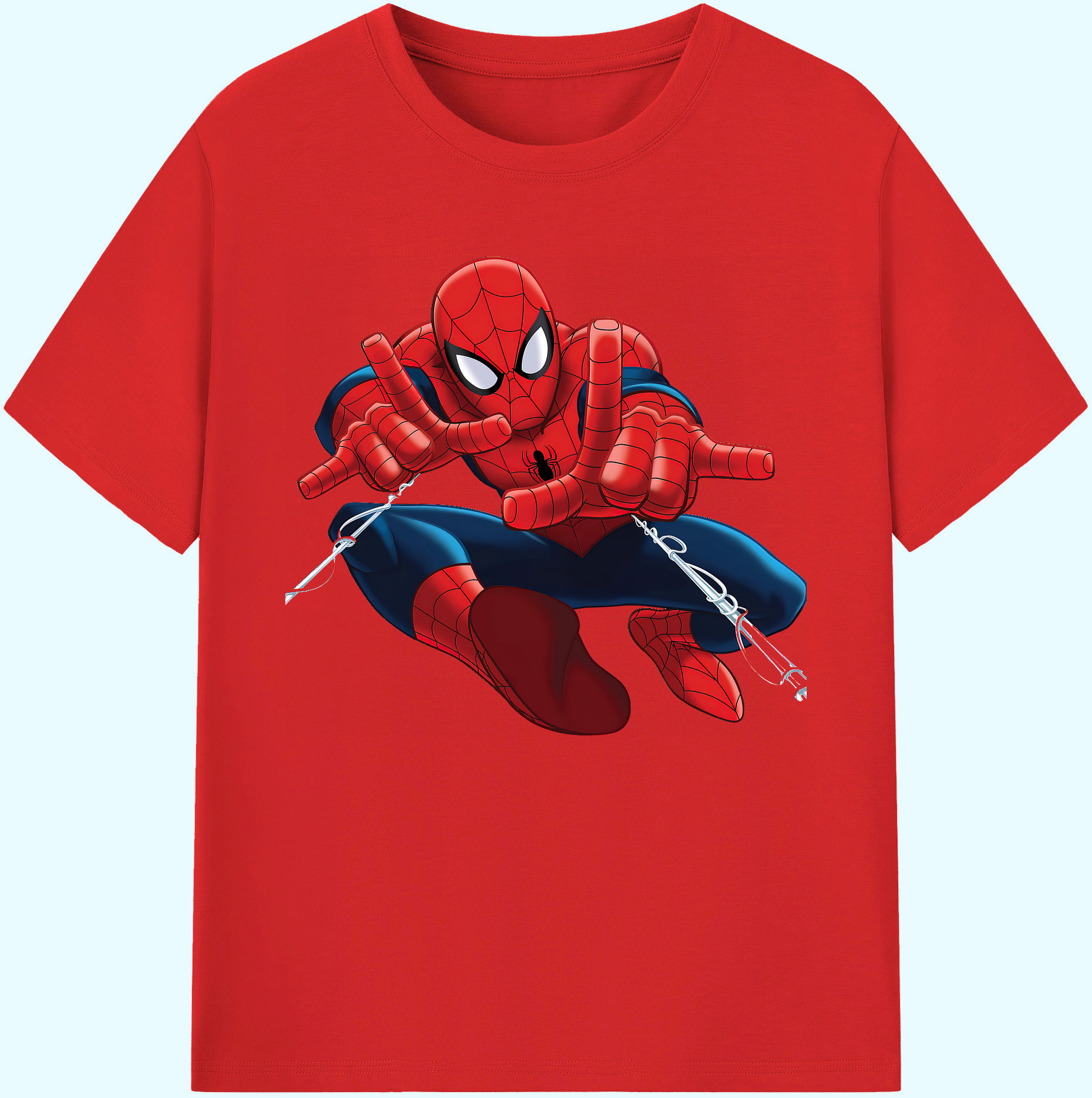 （画像用） Spider Man スパイダーマン 綿100％ メンズ半袖Tシャツ｜肌触りやわらか＆通気性